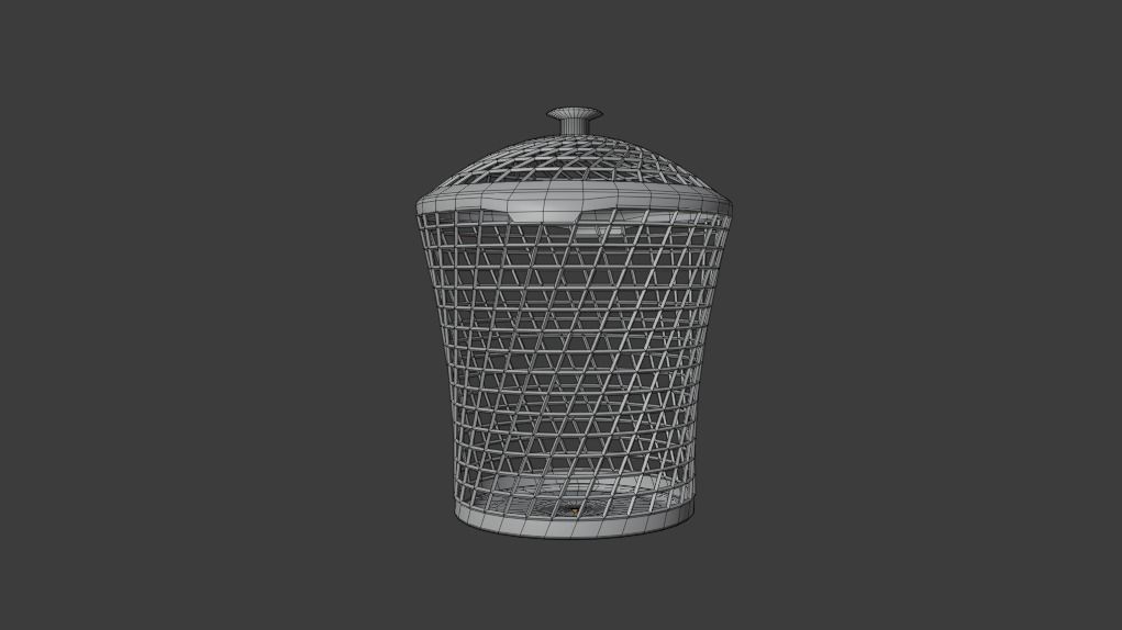 Laundry basket Low-poly 3D model_19