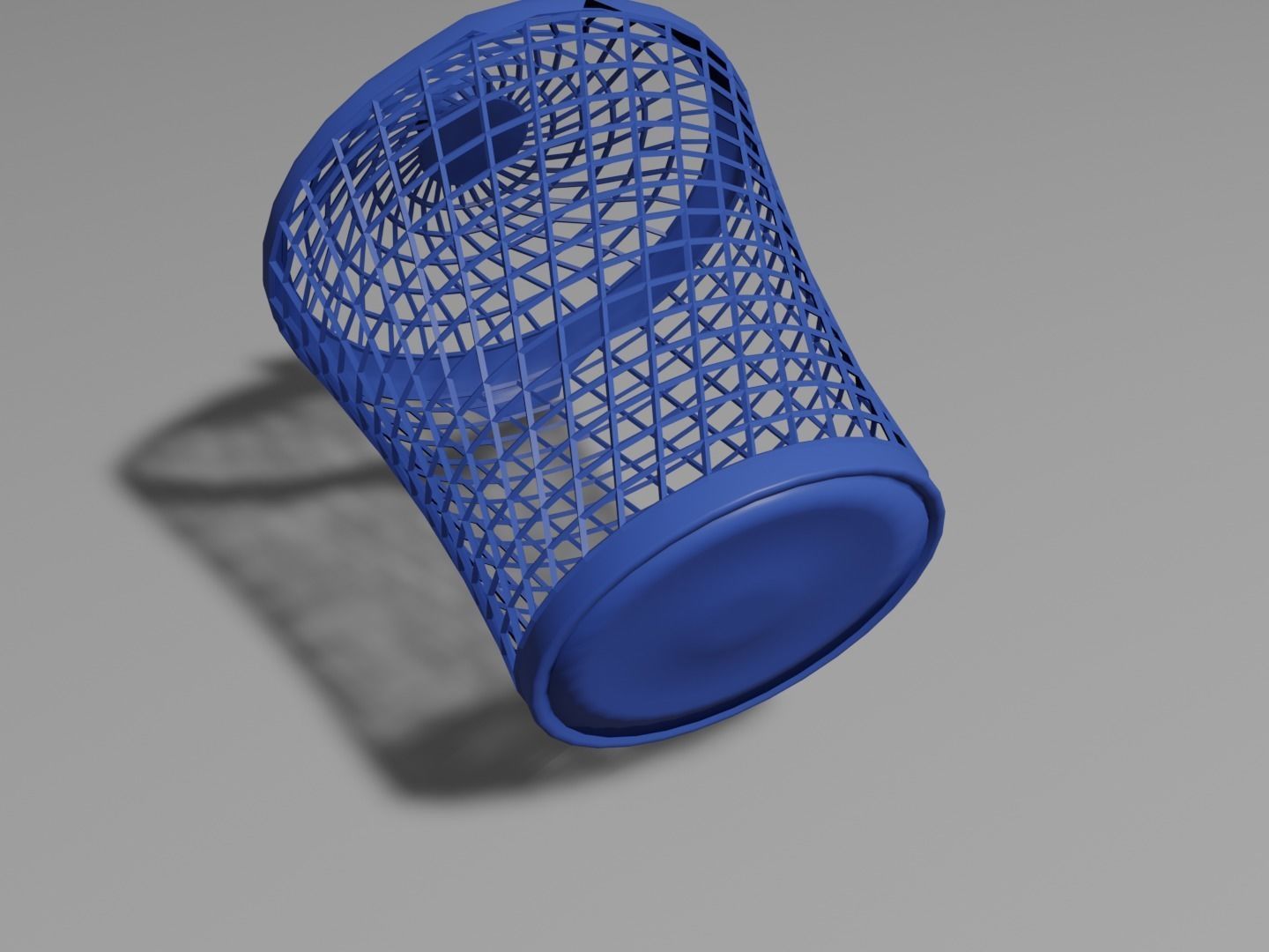 Laundry basket Low-poly 3D model_7