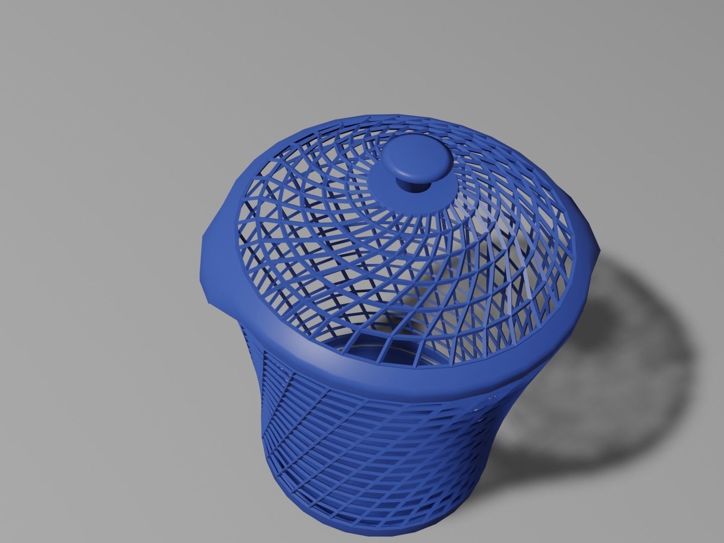 Laundry basket Low-poly 3D model_15