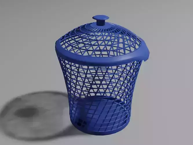 Laundry basket Low-poly 3D model