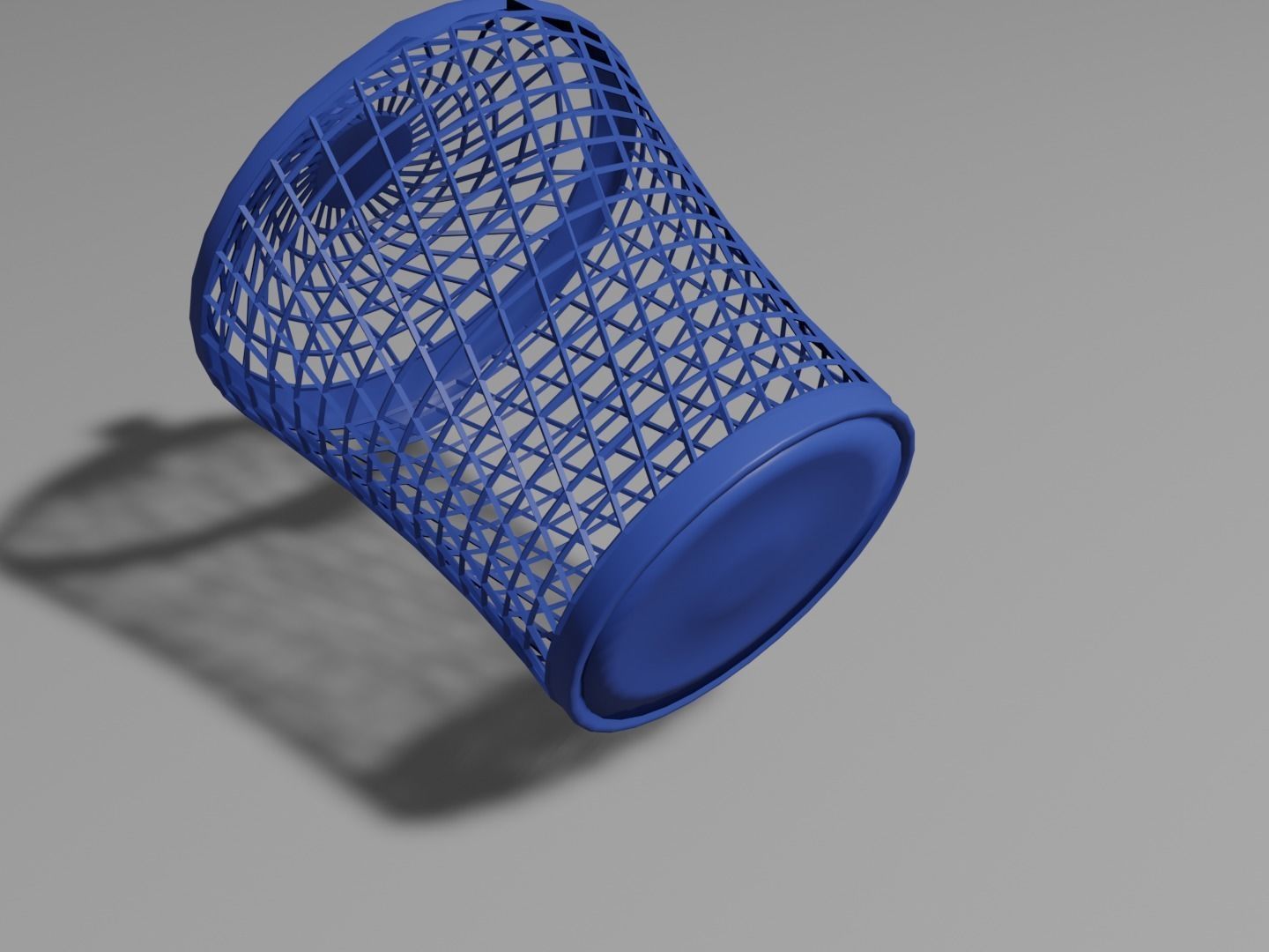 Laundry basket Low-poly 3D model_6