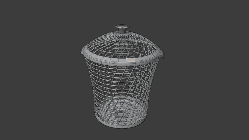 Laundry basket Low-poly 3D model_18