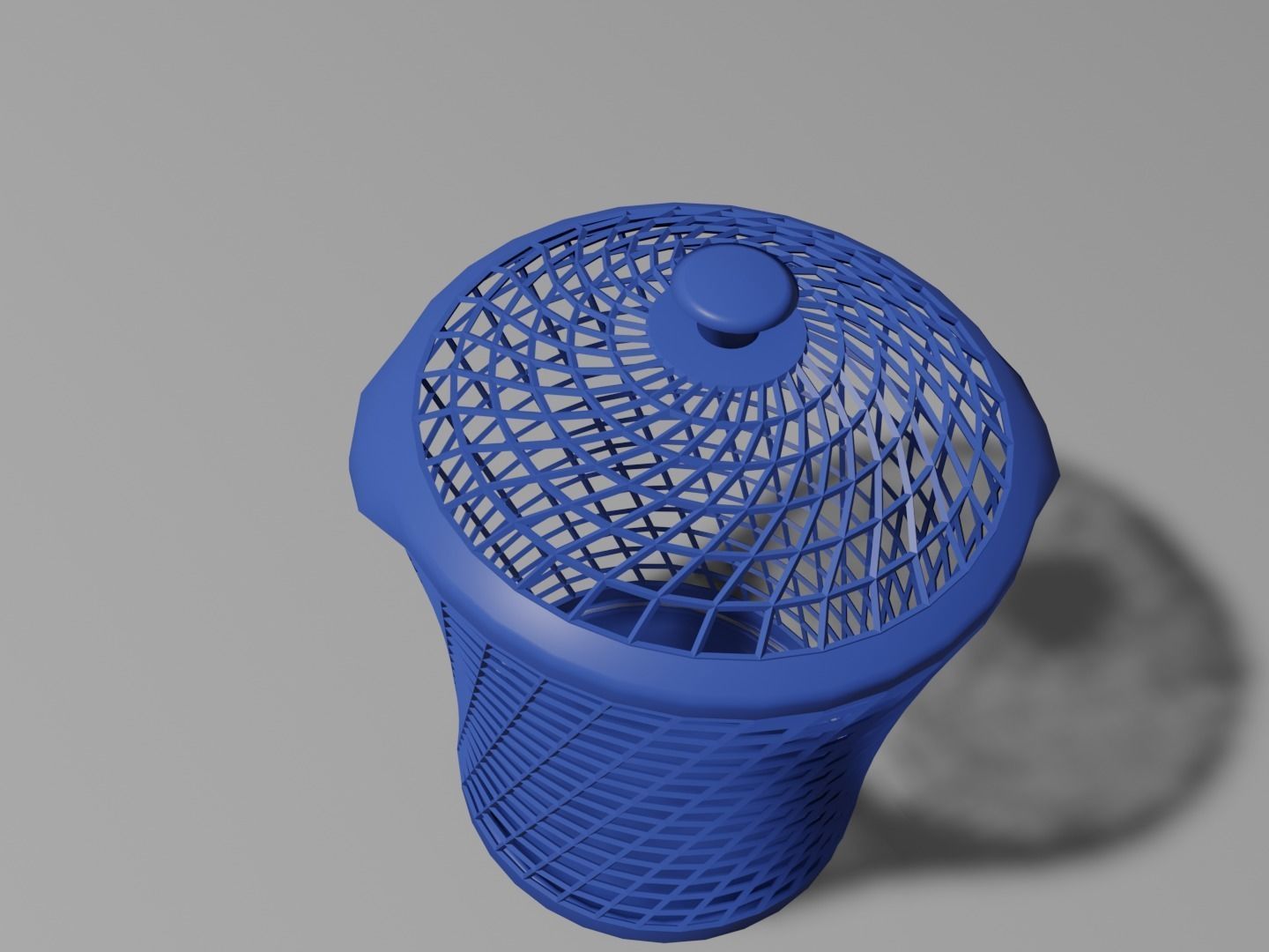 Laundry basket Low-poly 3D model_16