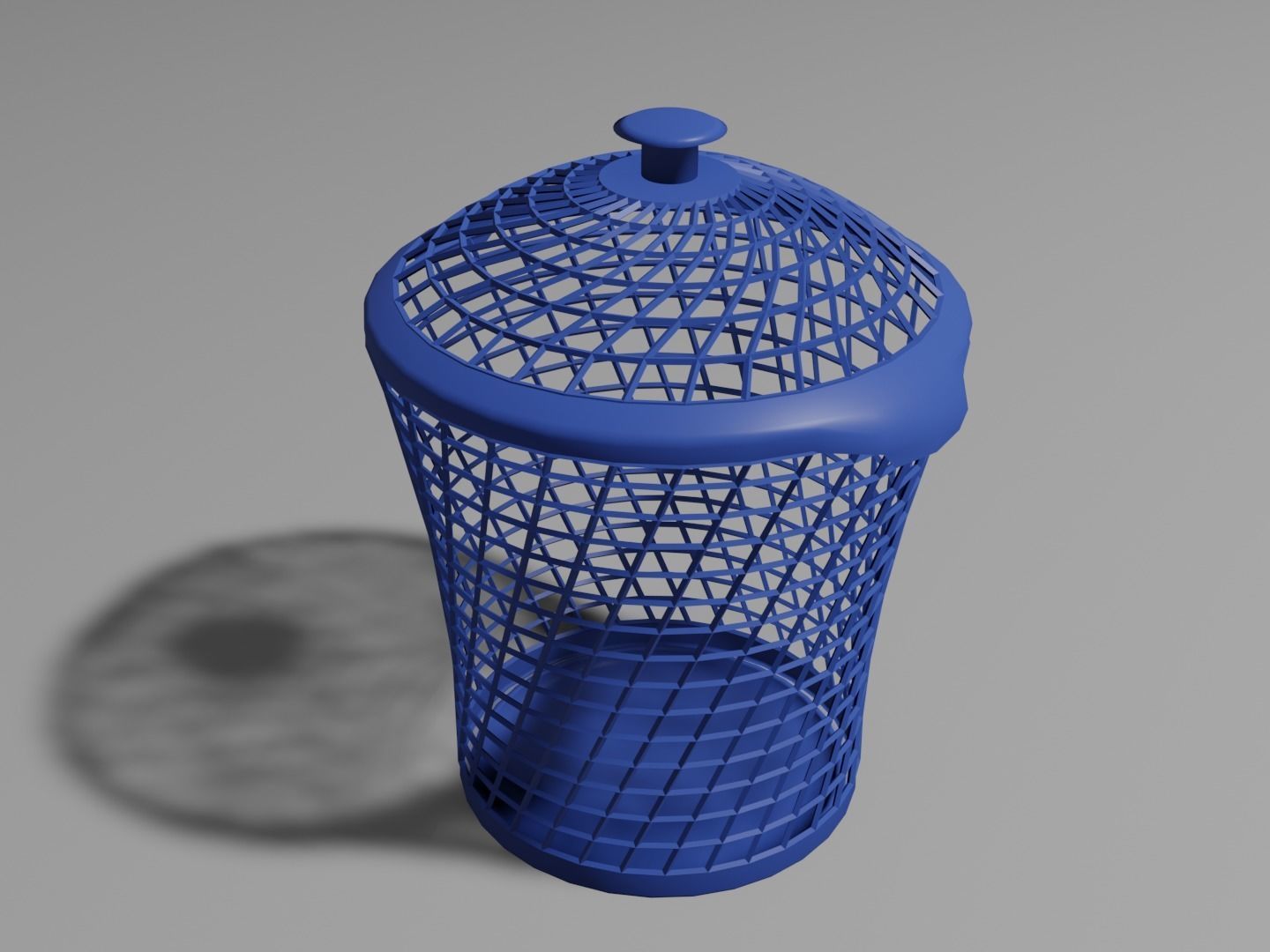 Laundry basket Low-poly 3D model_12