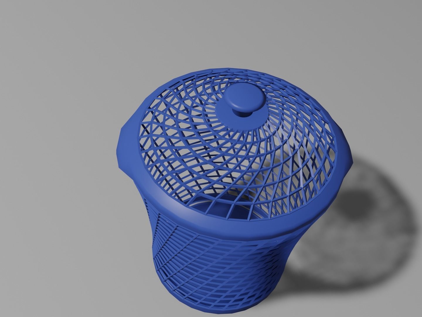 Laundry basket Low-poly 3D model_17