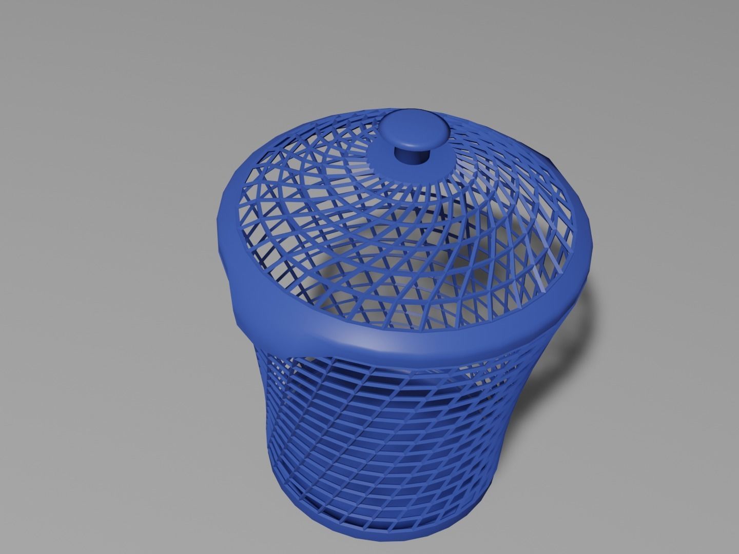 Laundry basket Low-poly 3D model_11