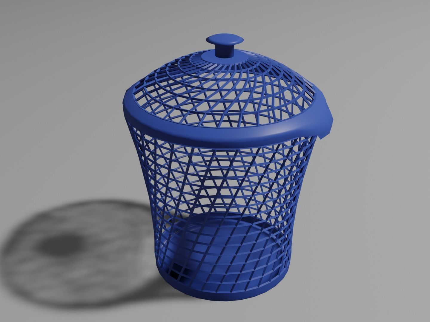 Laundry basket Low-poly 3D model_4