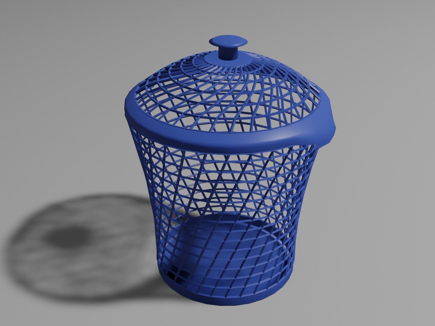 Laundry basket Low-poly 3D model_5