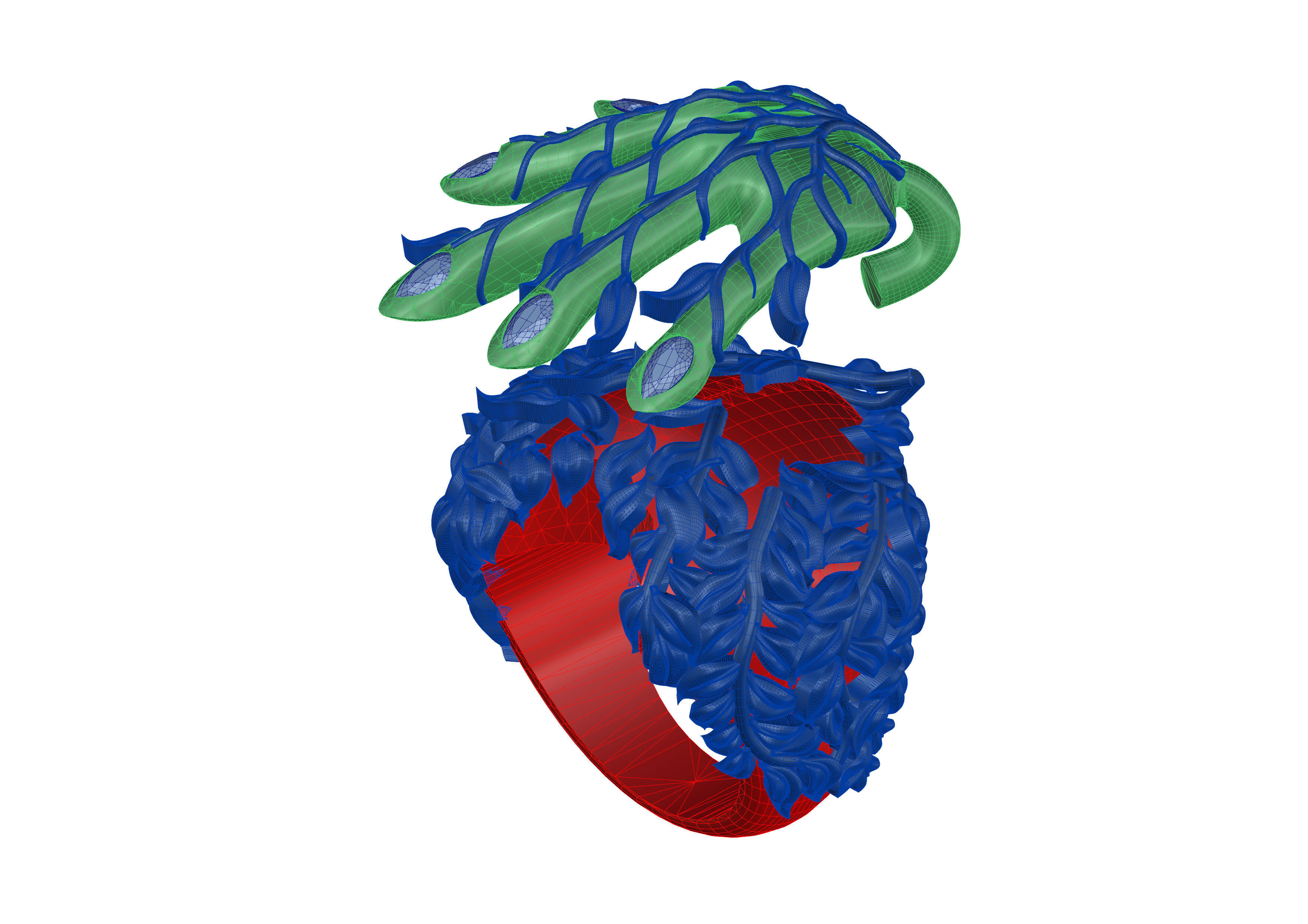 Witch Hand Ring 3D print model_7