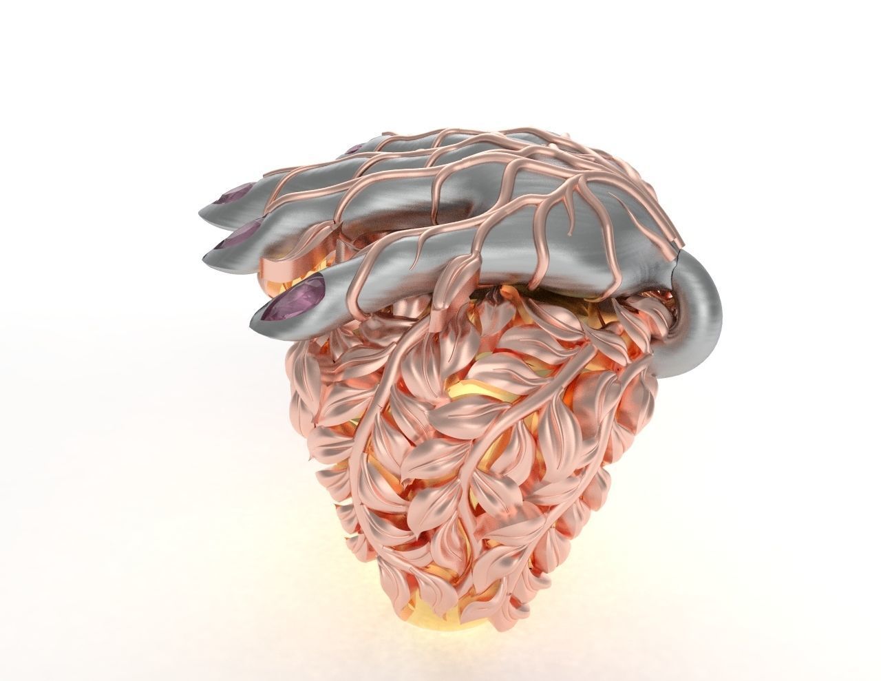 Witch Hand Ring 3D print model_4