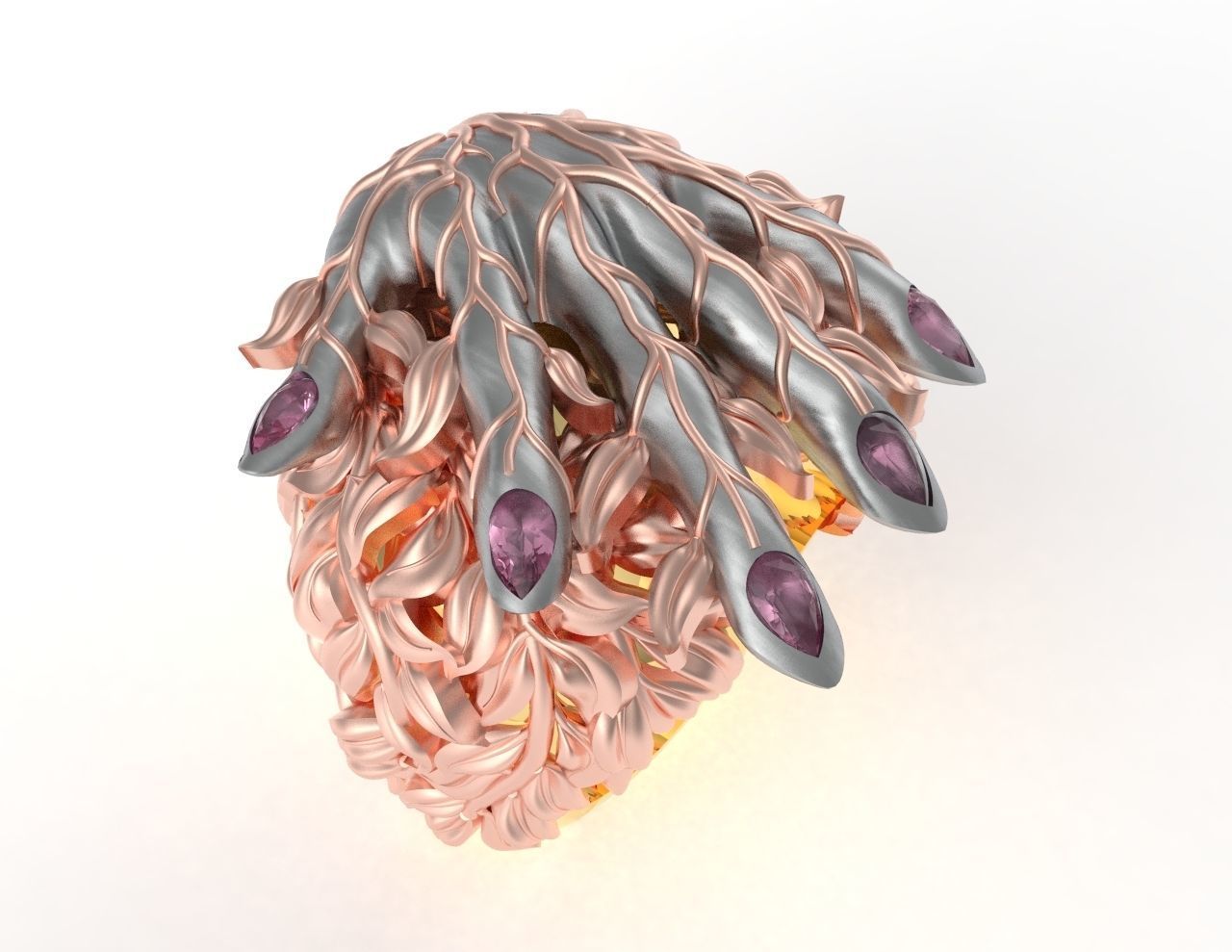 Witch Hand Ring 3D print model_2