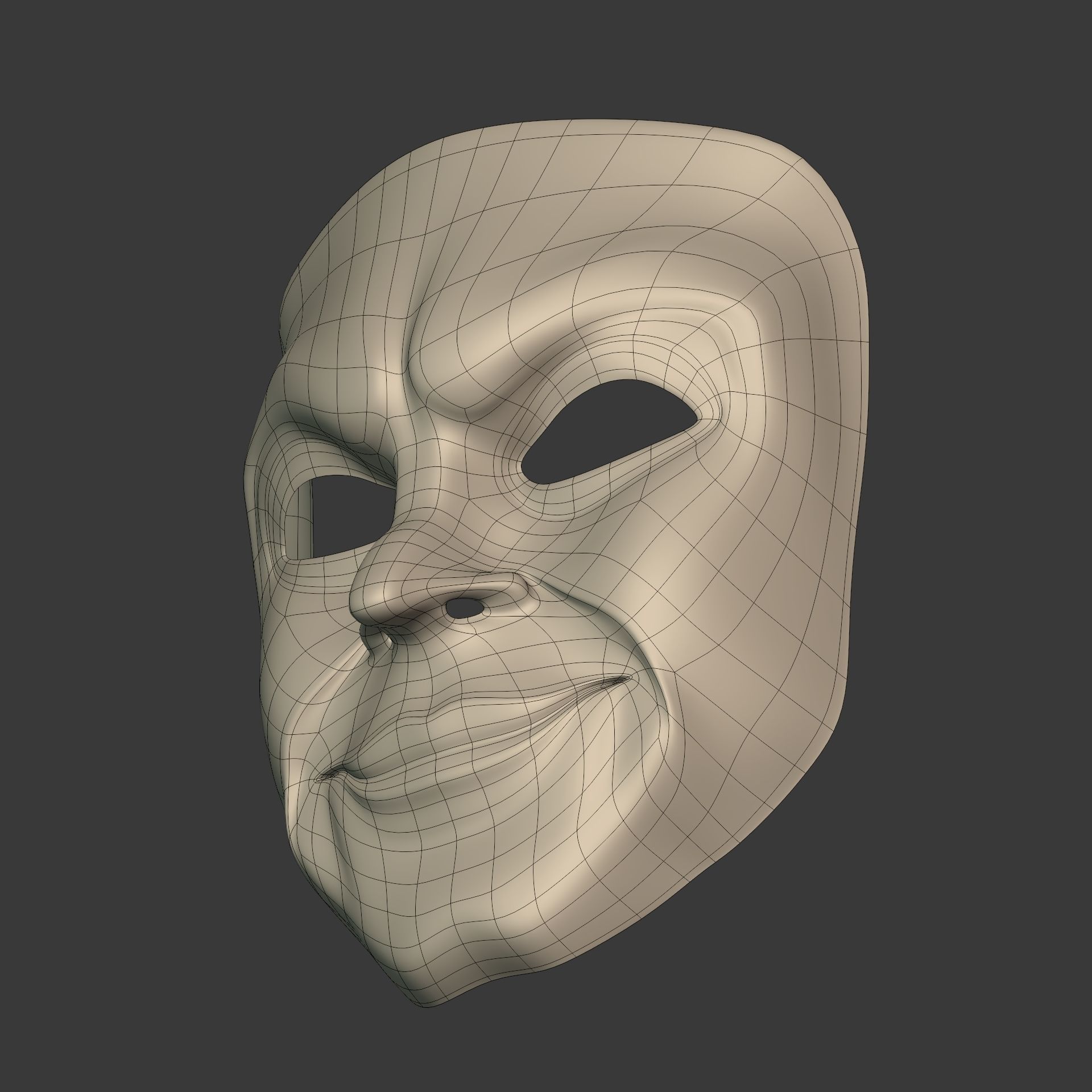 Gang Mask Low-poly 3D model_18