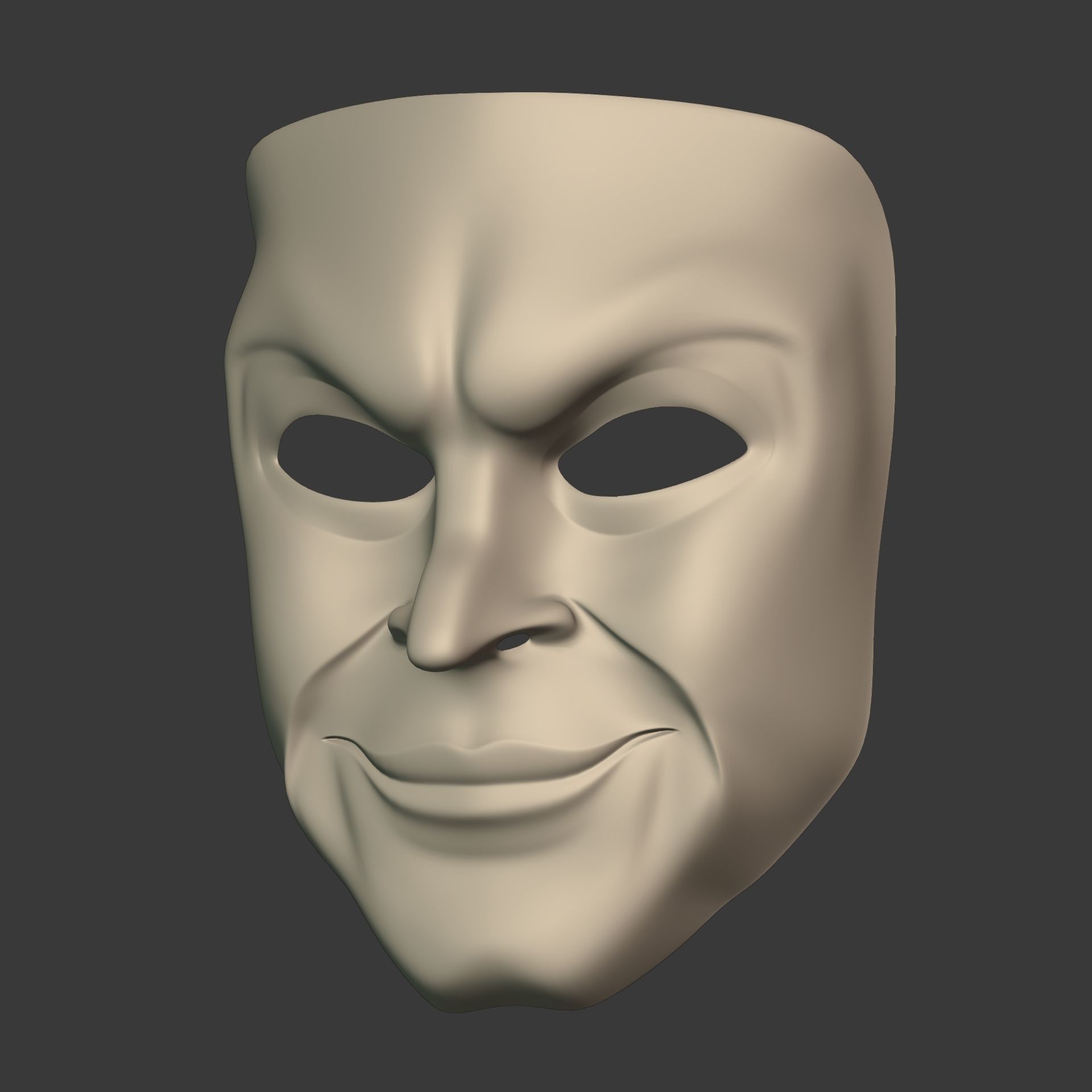 Gang Mask Low-poly 3D model_5