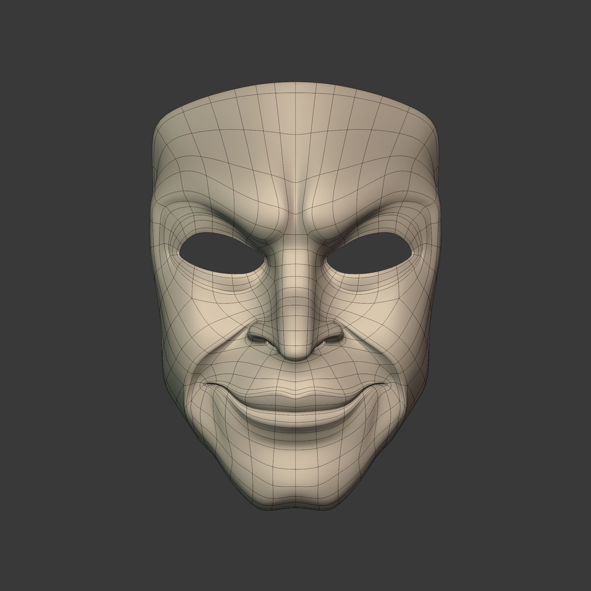 Gang Mask Low-poly 3D model_2