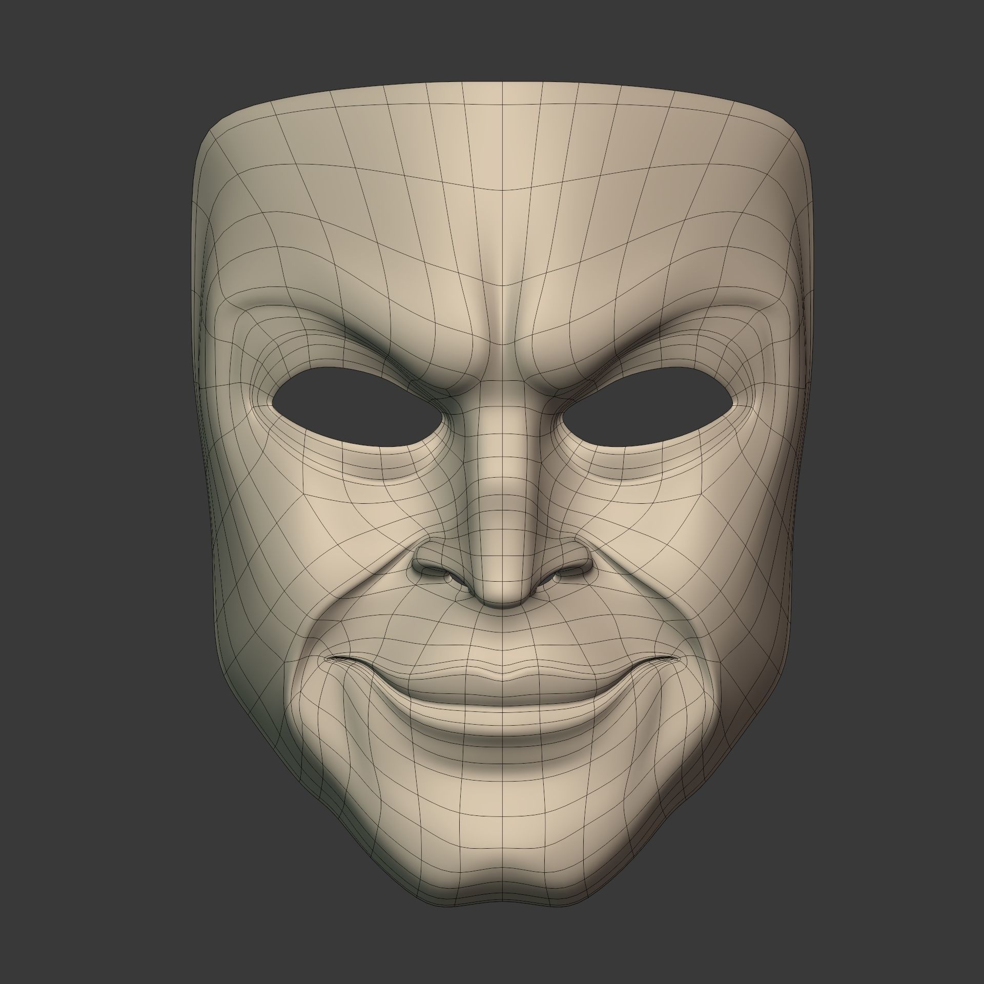 Gang Mask Low-poly 3D model_4