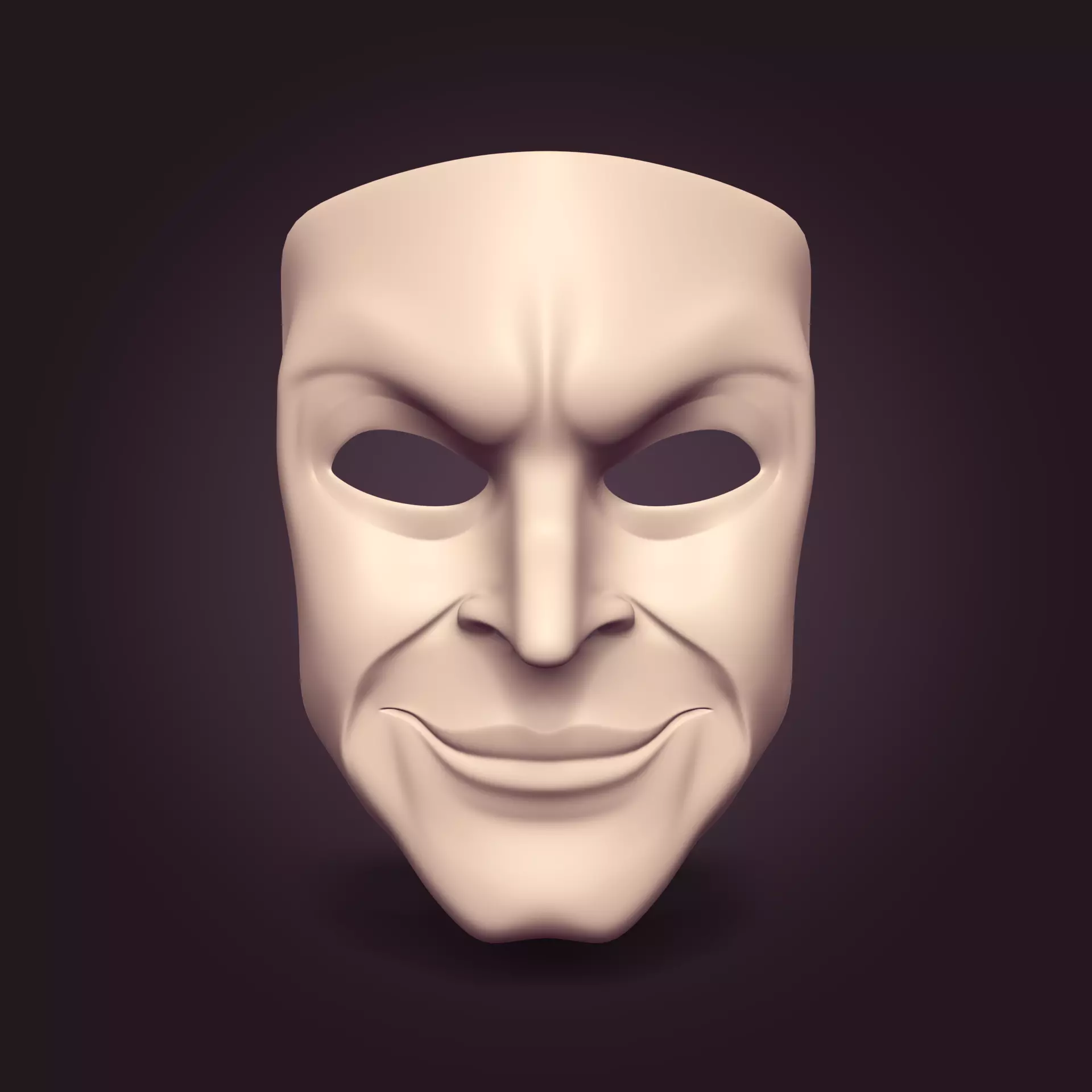 Gang Mask Low-poly 3D model_0