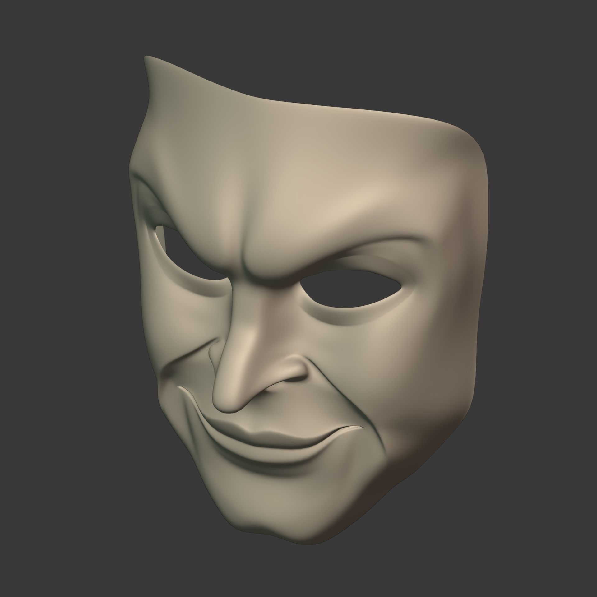 Gang Mask Low-poly 3D model_11