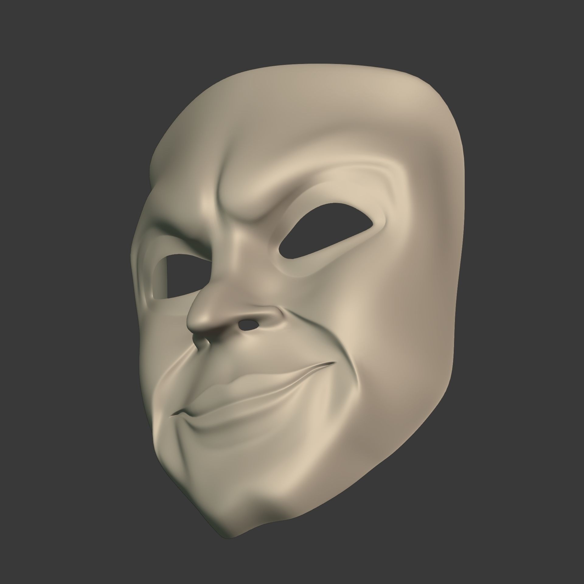 Gang Mask Low-poly 3D model_14