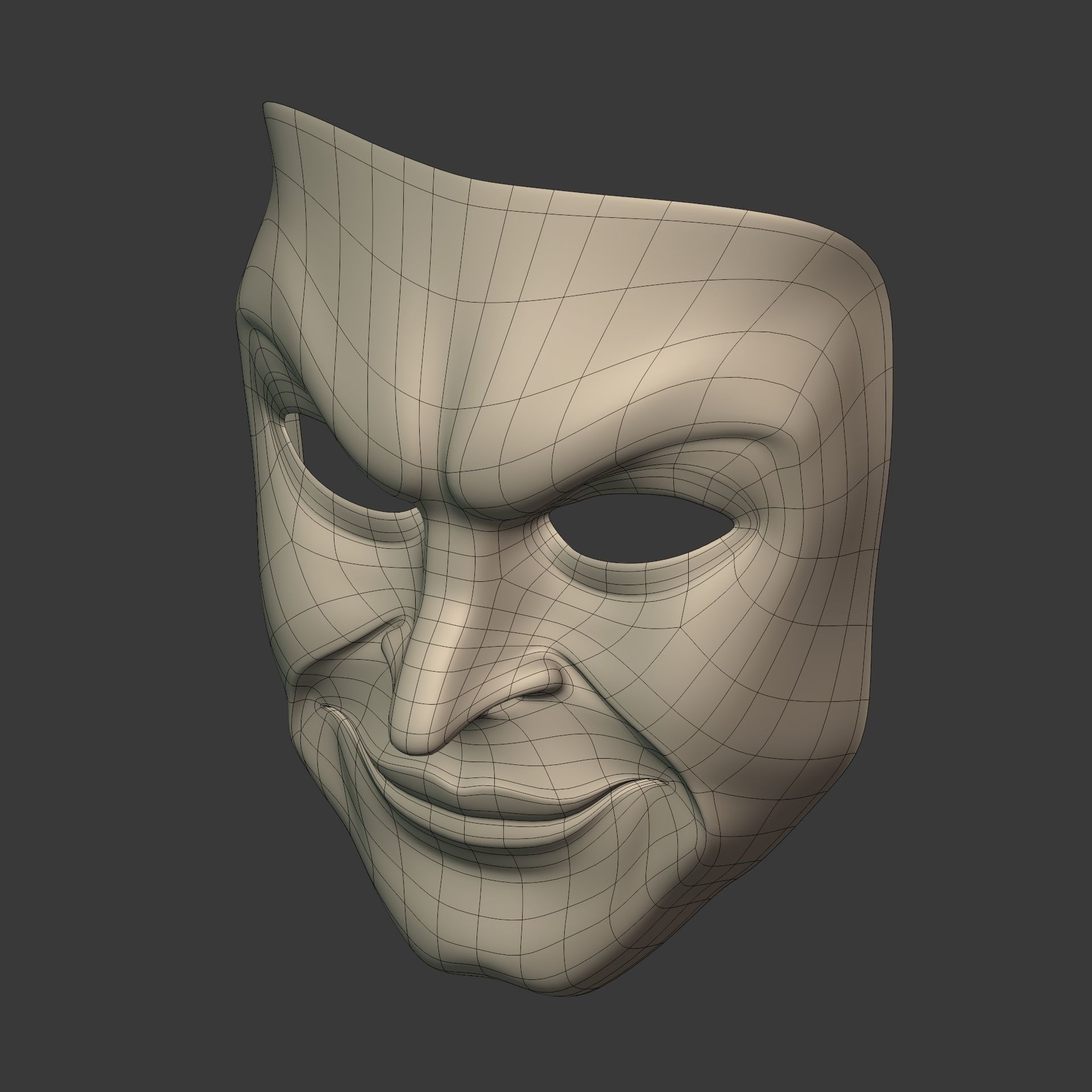 Gang Mask Low-poly 3D model_17