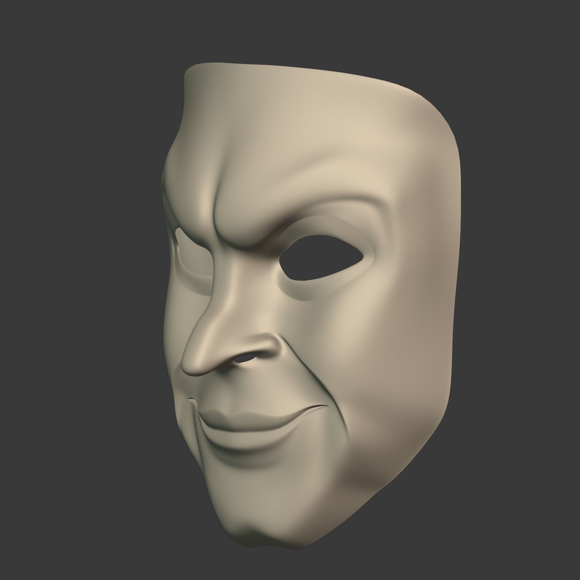 Gang Mask Low-poly 3D model_7