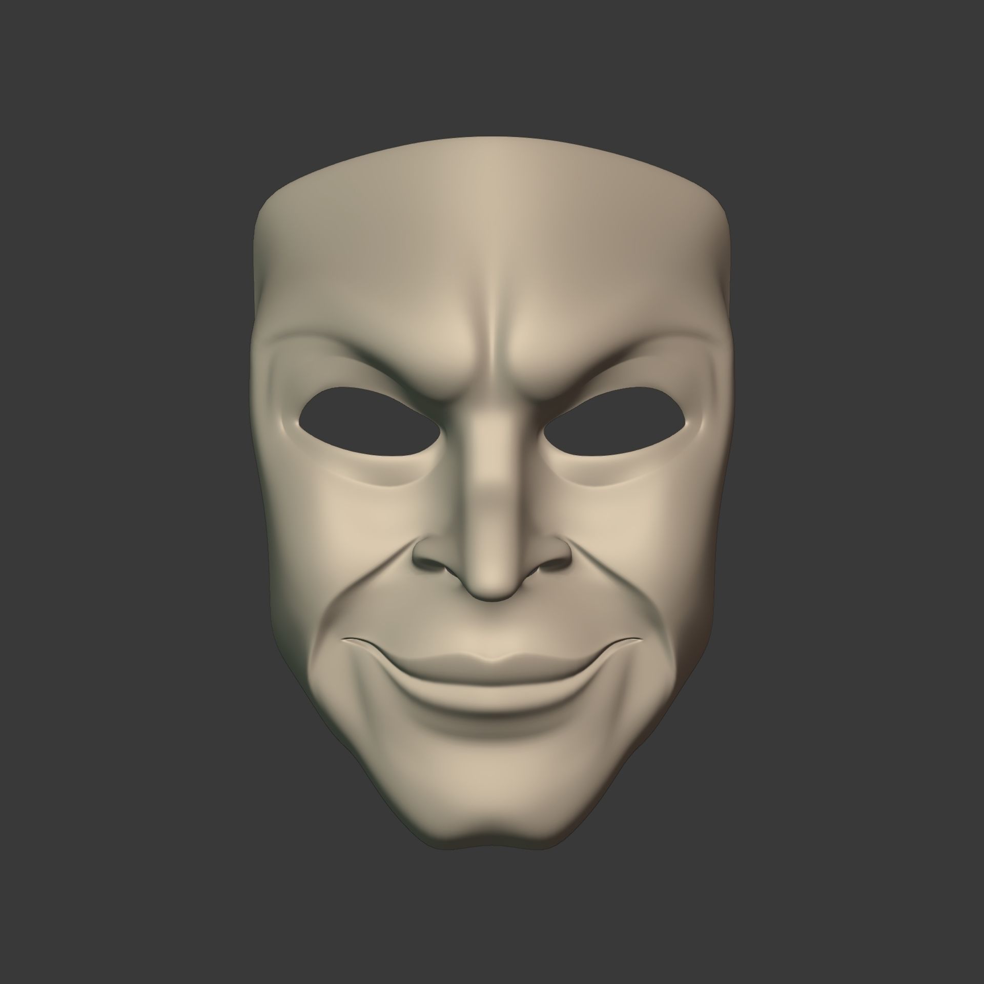 Gang Mask Low-poly 3D model_1