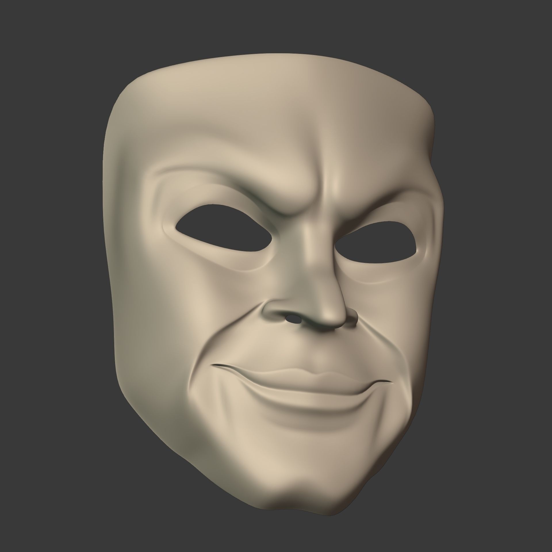 Gang Mask Low-poly 3D model_13