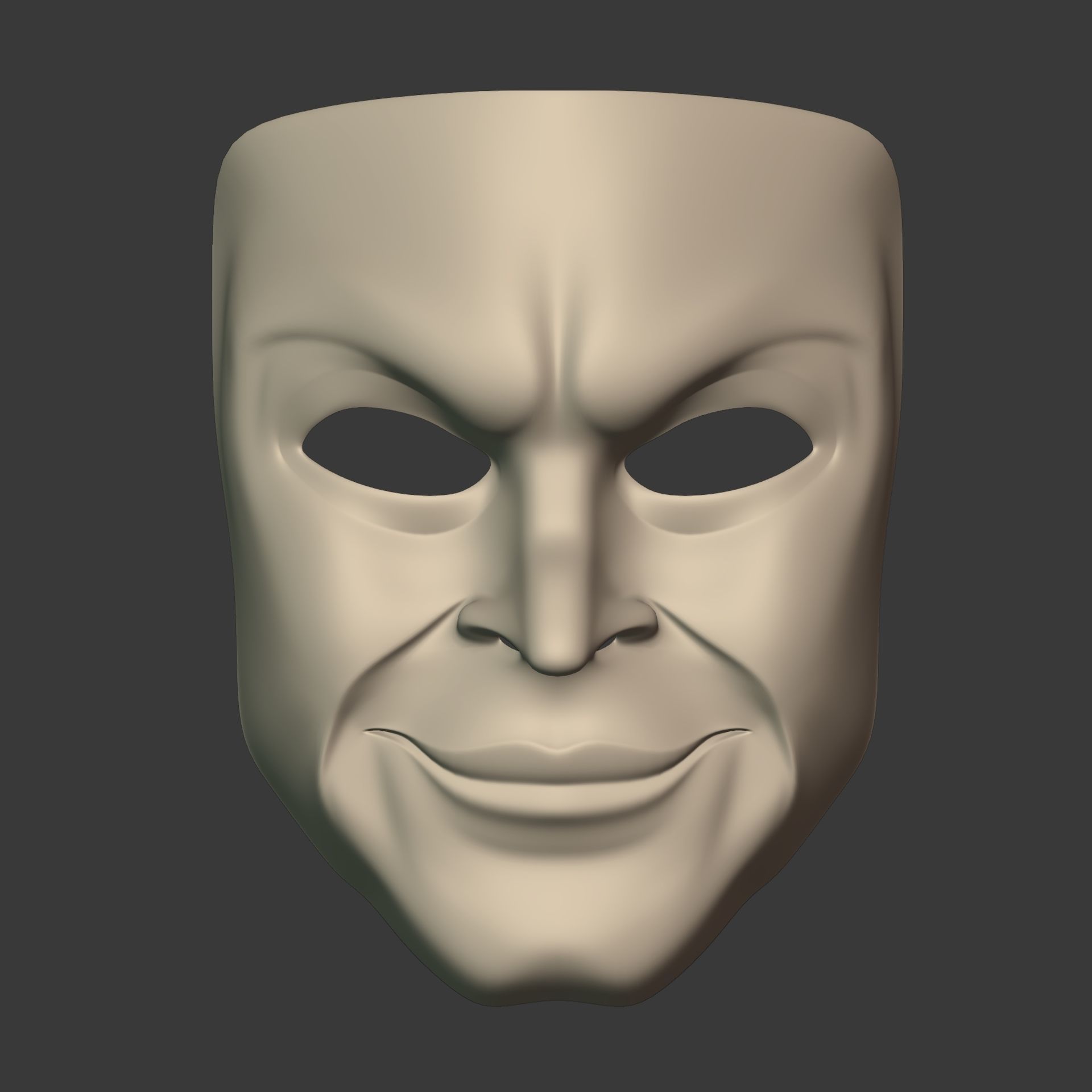 Gang Mask Low-poly 3D model_3