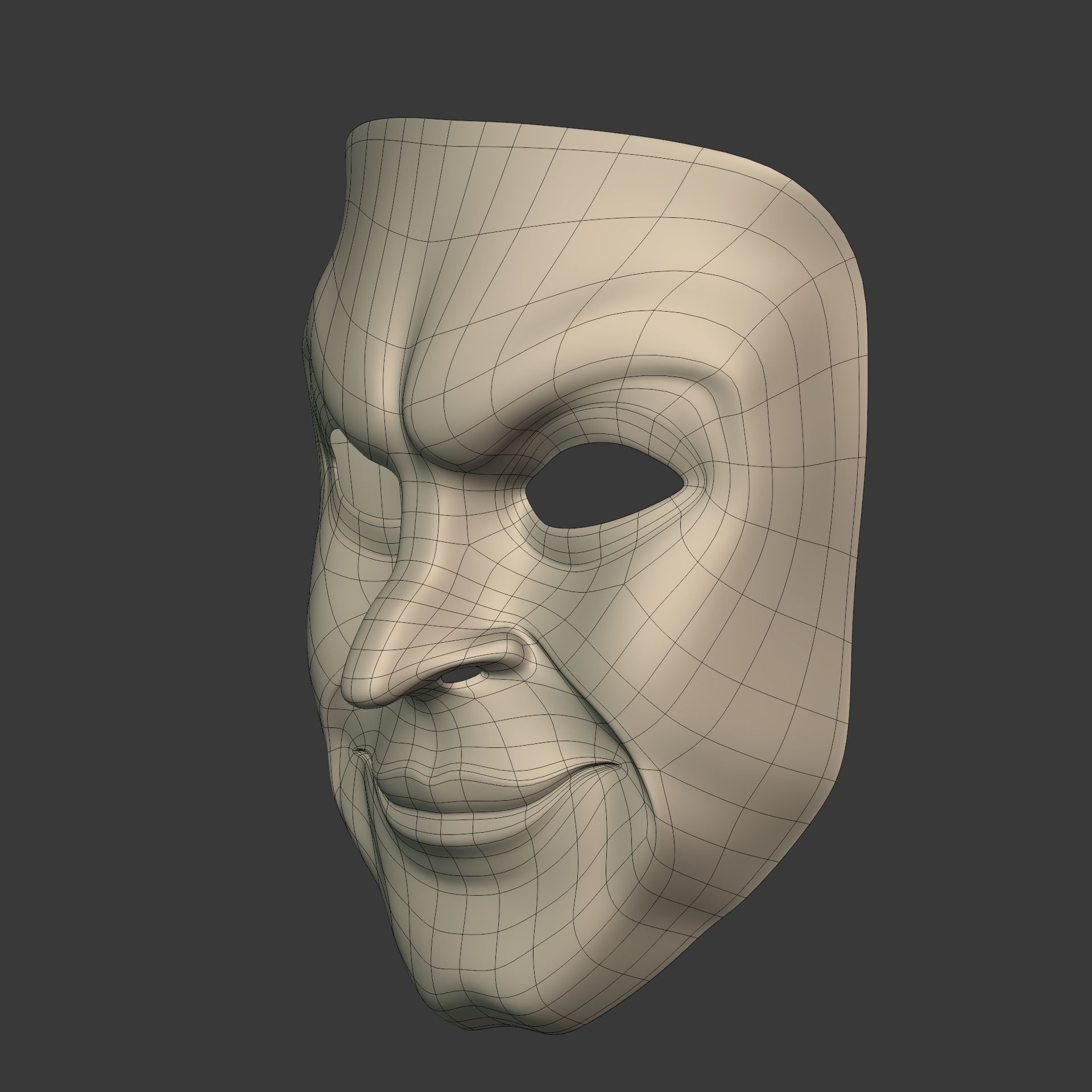 Gang Mask Low-poly 3D model_8