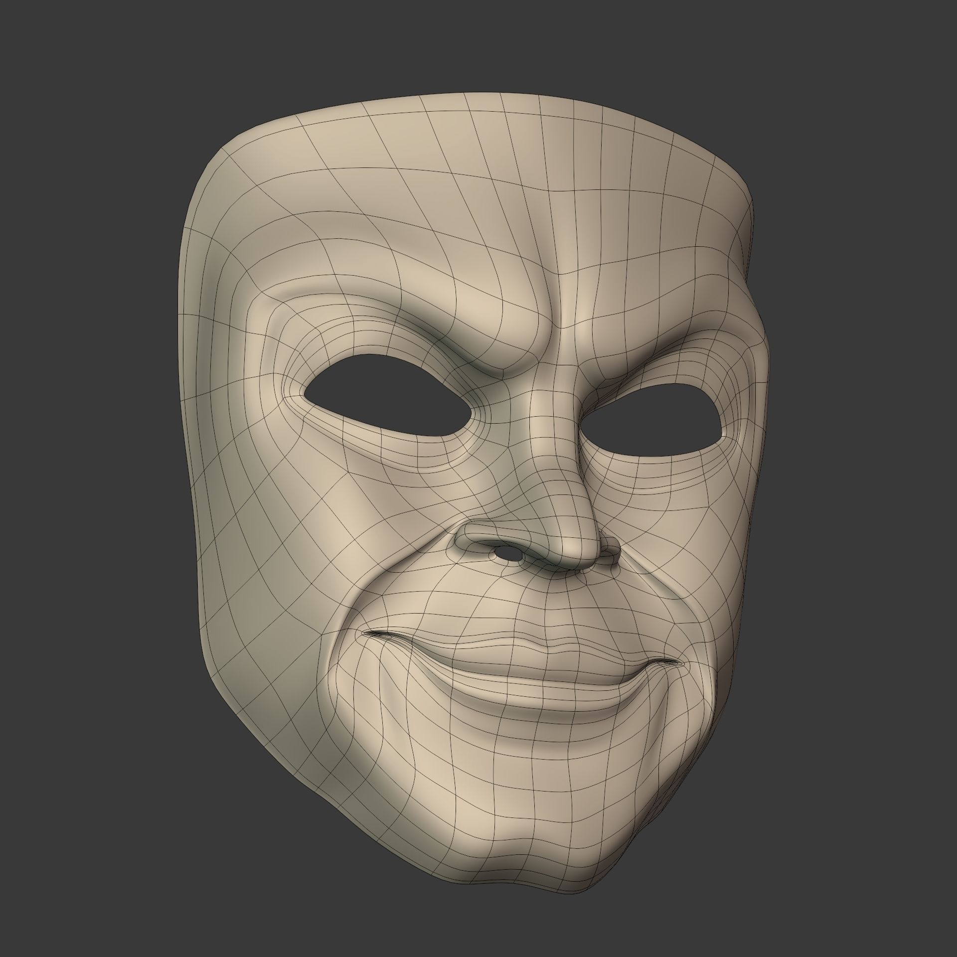 Gang Mask Low-poly 3D model_16