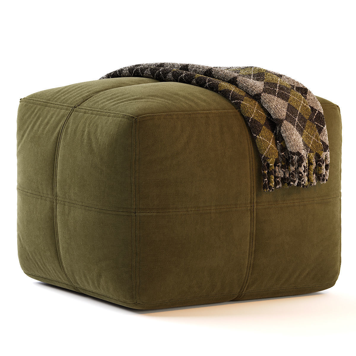 Pouf Fabric 3D model_1