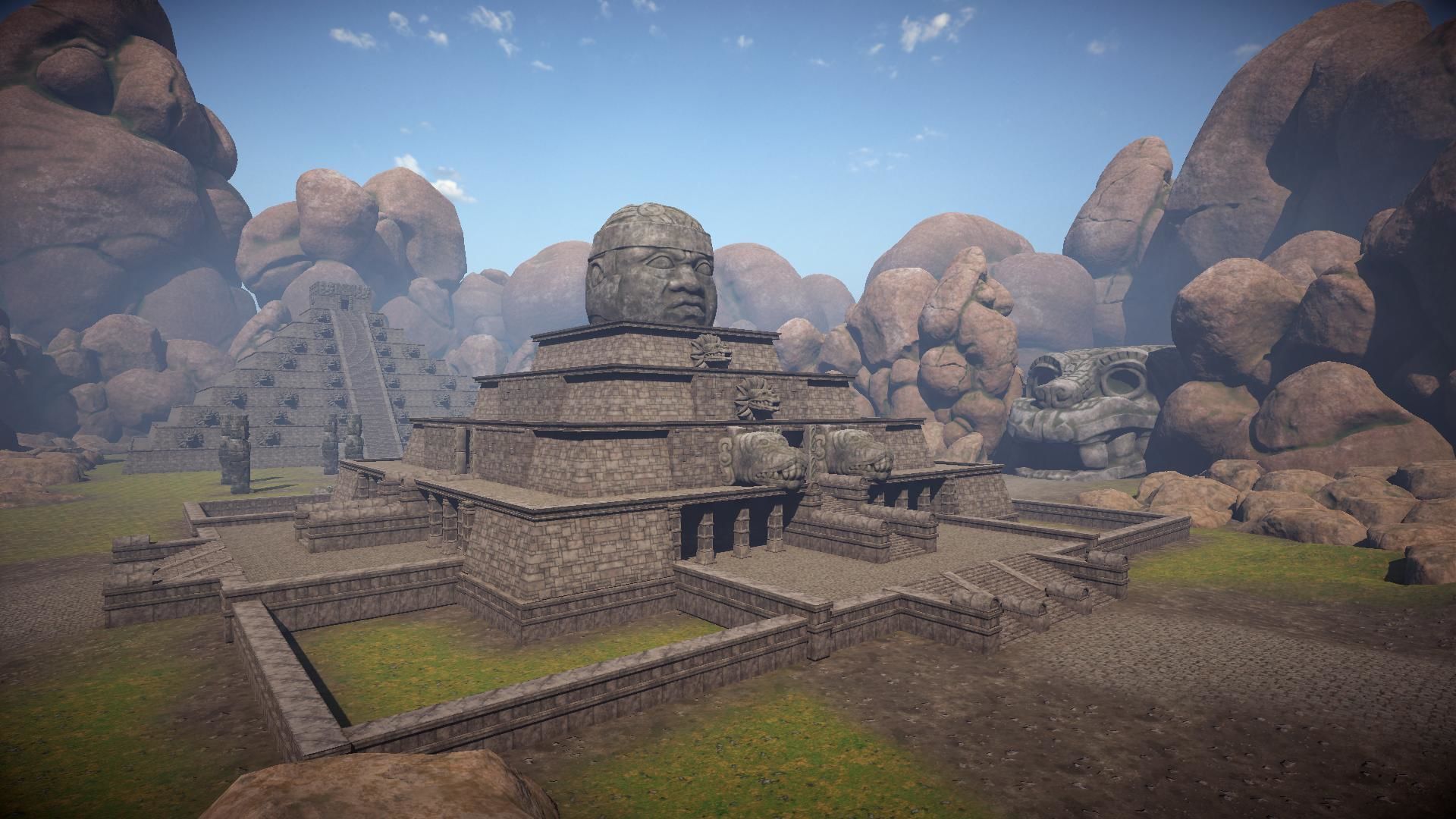 Lost Temple of the Aztecs Low-poly 3D model_25