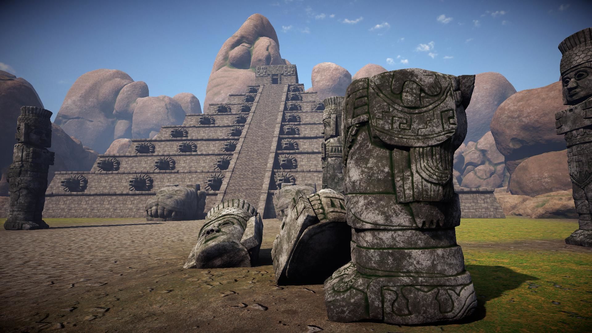 Lost Temple of the Aztecs Low-poly 3D model_26