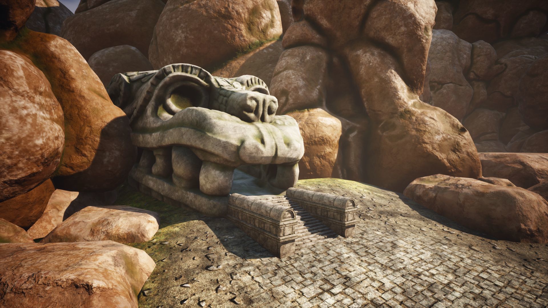 Lost Temple of the Aztecs Low-poly 3D model_7