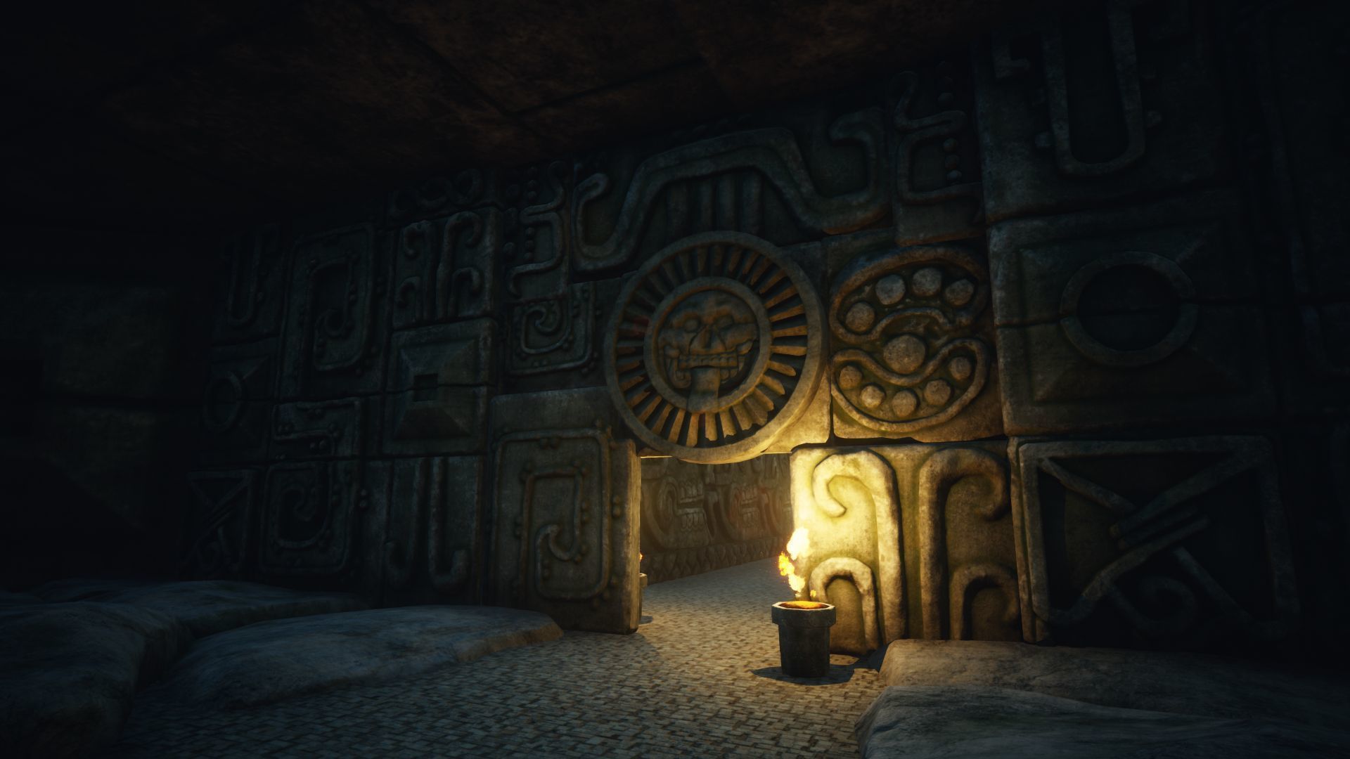Lost Temple of the Aztecs Low-poly 3D model_9