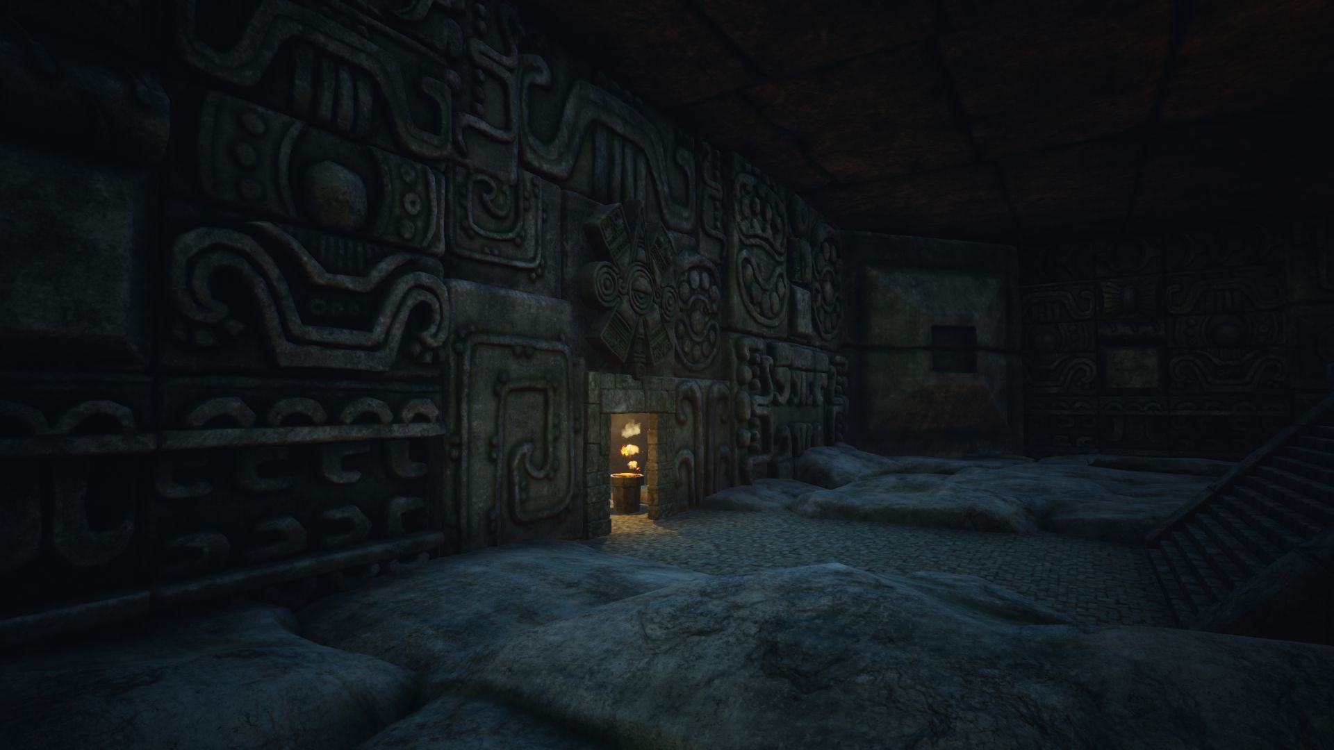 Lost Temple of the Aztecs Low-poly 3D model_10