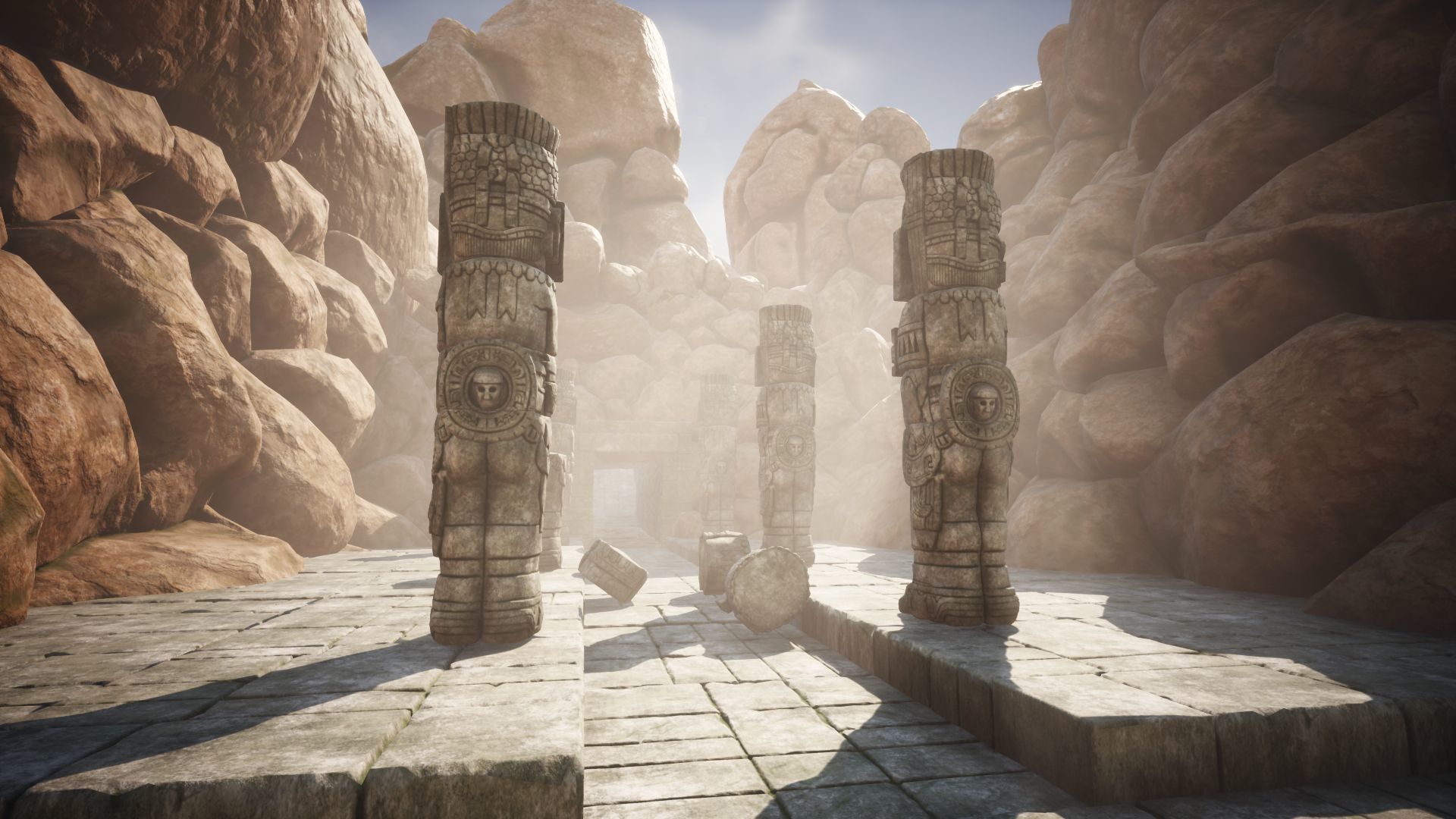 Lost Temple of the Aztecs Low-poly 3D model_16