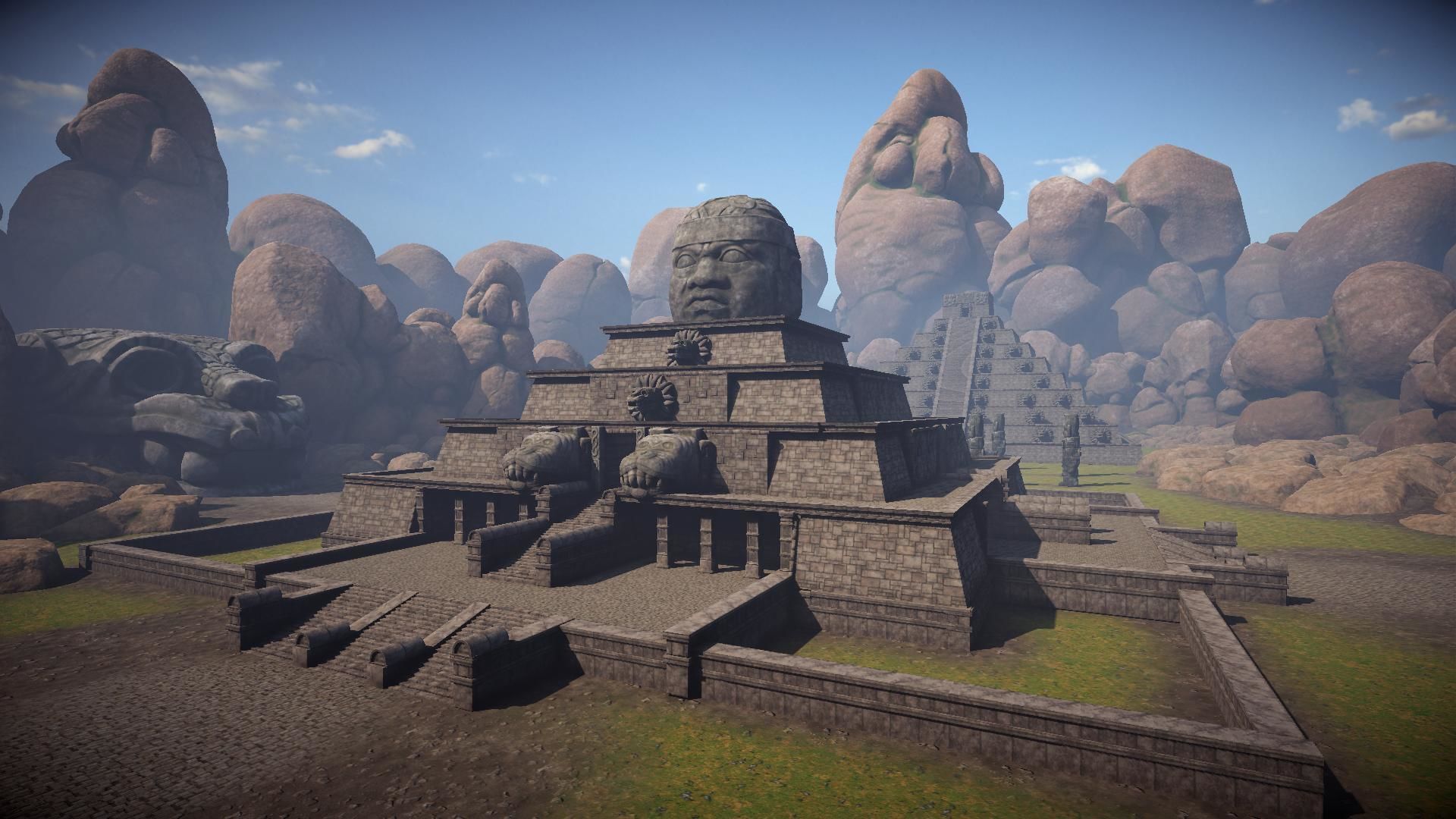 Lost Temple of the Aztecs Low-poly 3D model_24