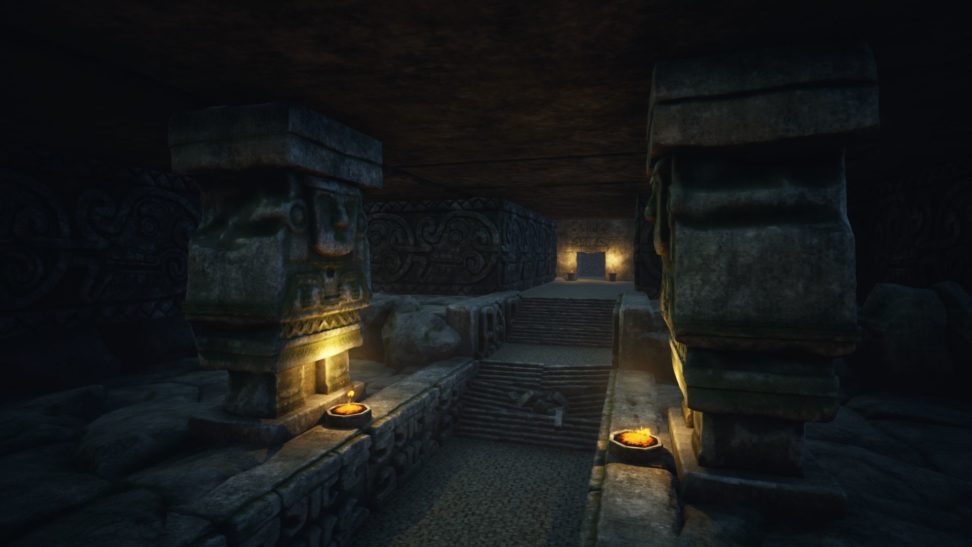 Lost Temple of the Aztecs Low-poly 3D model_12