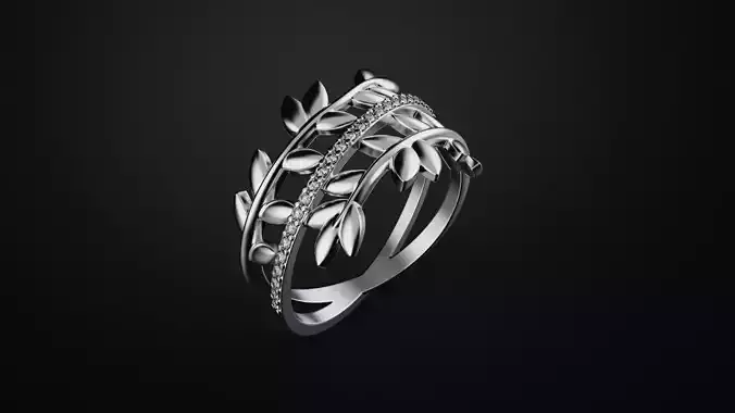Ring with olive branch