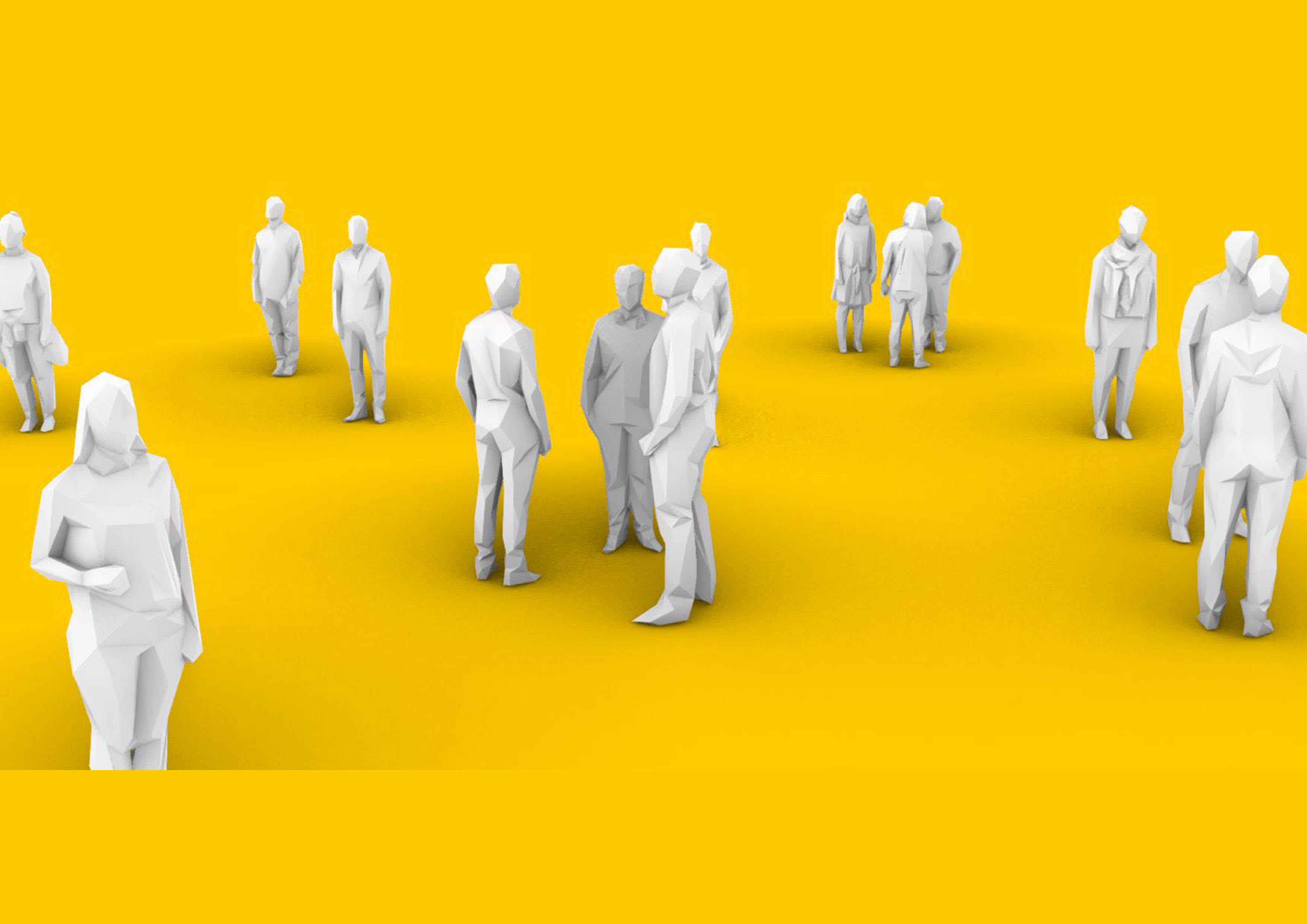 Lowpoly Human Figure Low-poly 3D model Low-poly 3D model_3