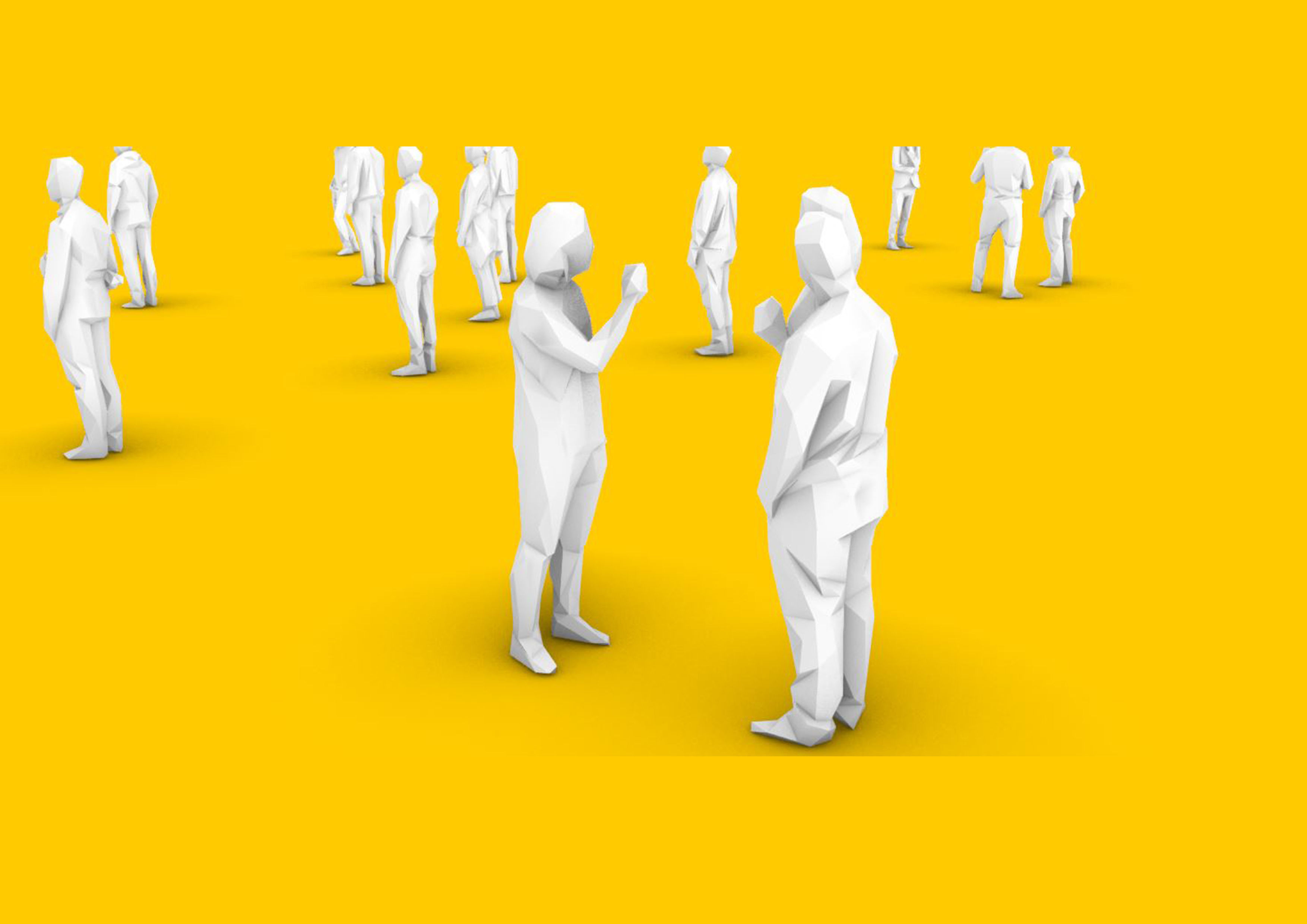 Lowpoly Human Figure Low-poly 3D model Low-poly 3D model_1