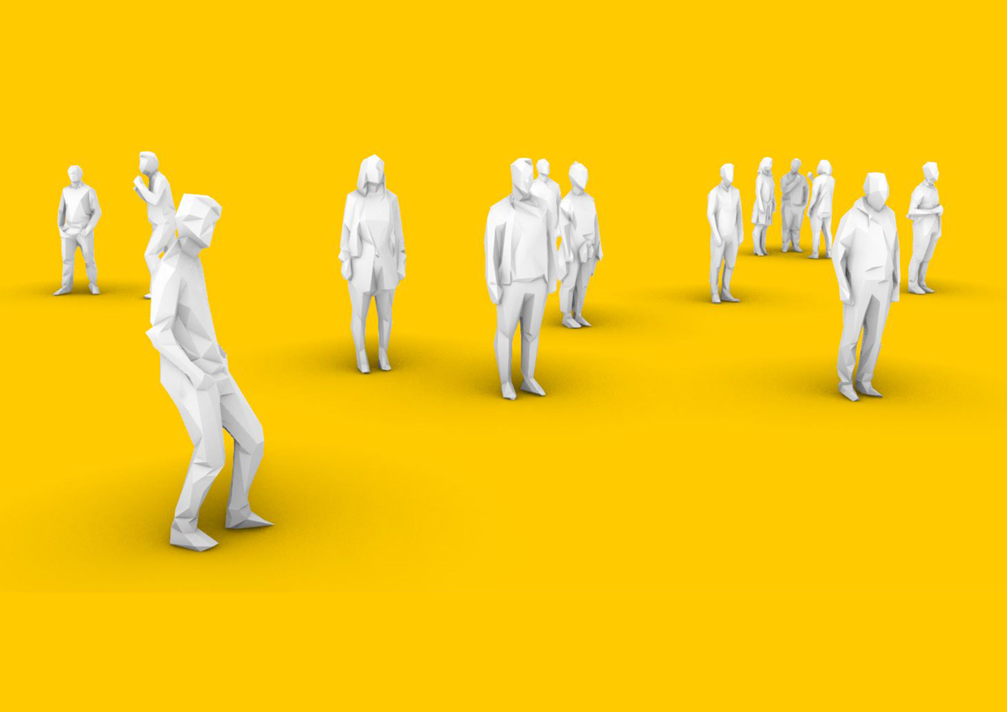 Lowpoly Human Figure Low-poly 3D model Low-poly 3D model_2