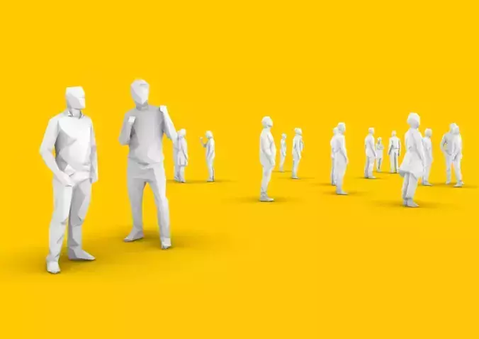 Lowpoly Human Figure Low-poly 3D model Low-poly 3D model