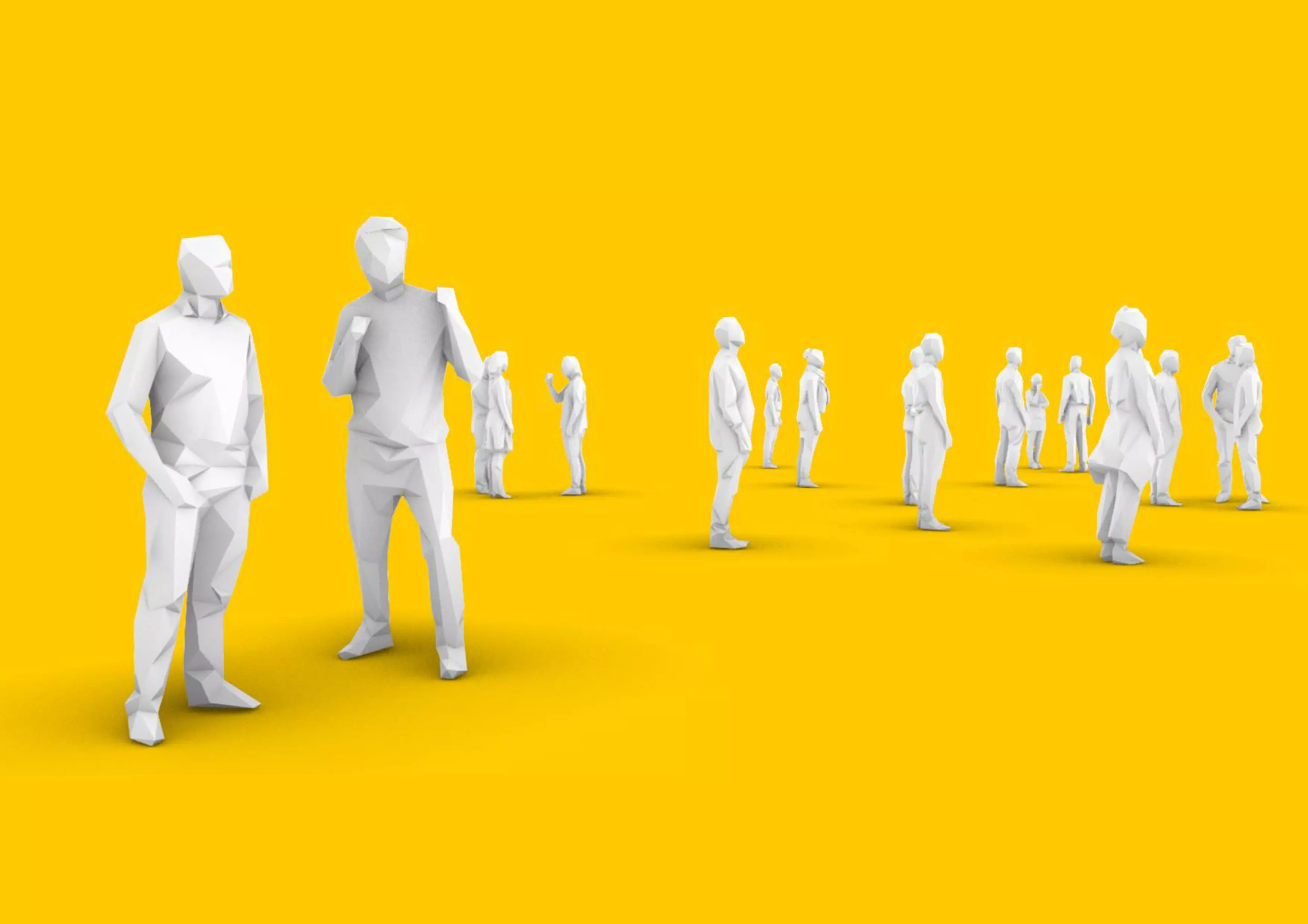 Lowpoly Human Figure Low-poly 3D model Low-poly 3D model_0