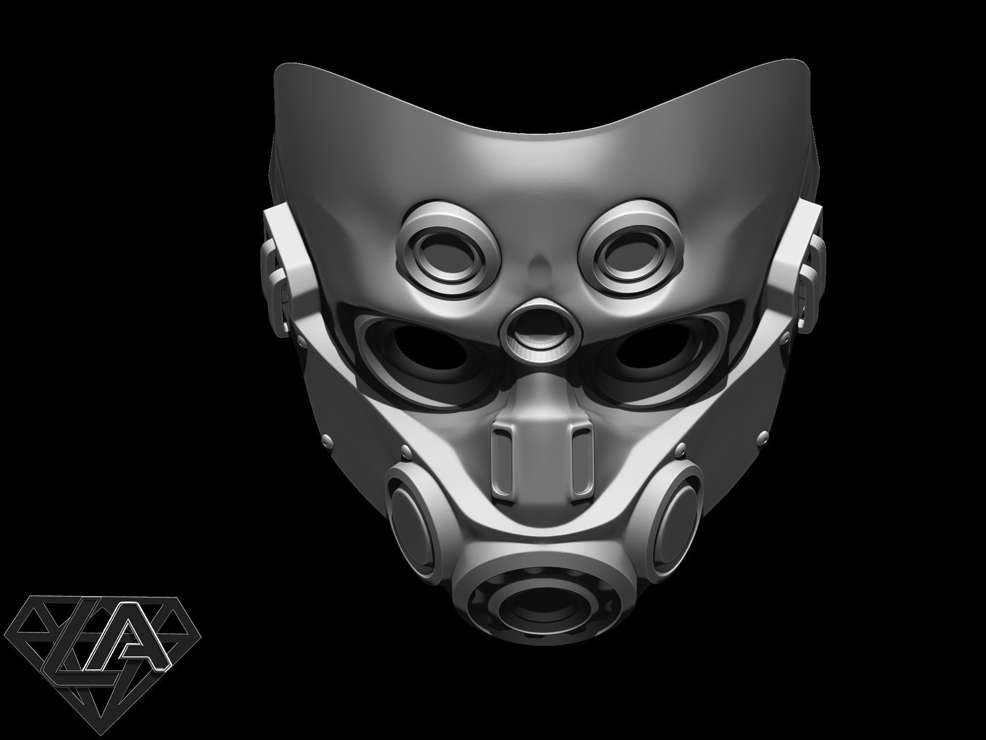 TitanFall 2 Pilot Sci fi mask 3D print model_10