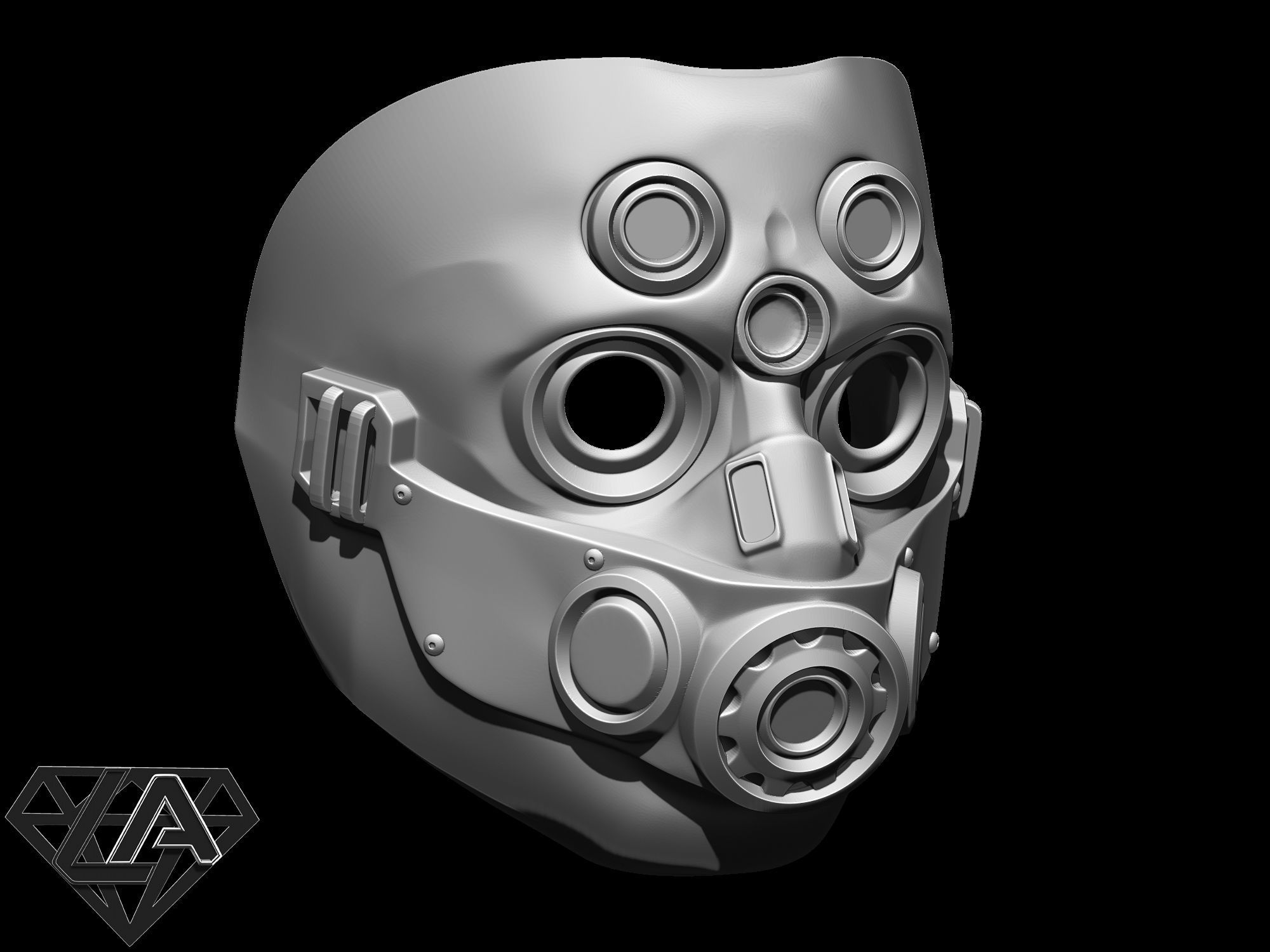 TitanFall 2 Pilot Sci fi mask 3D print model_2