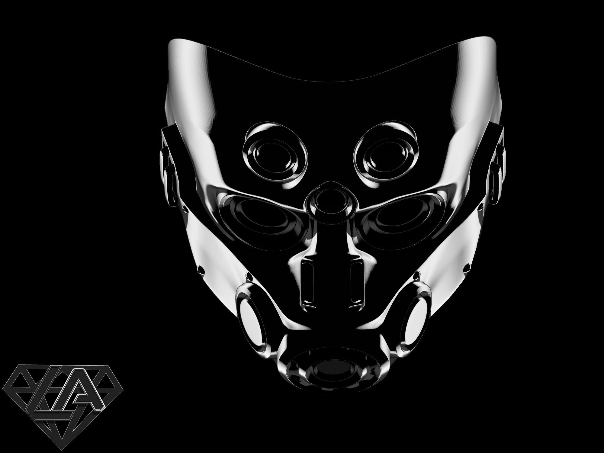 TitanFall 2 Pilot Sci fi mask 3D print model_12