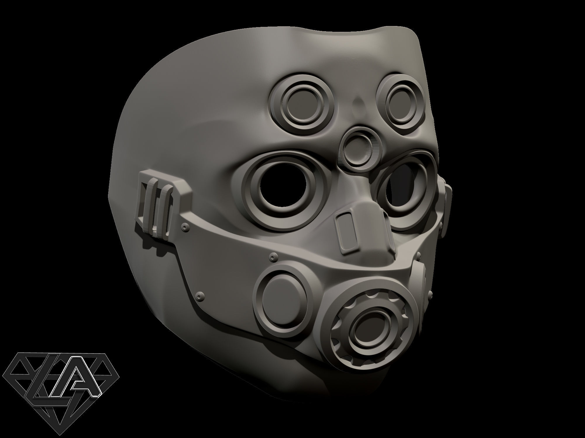 TitanFall 2 Pilot Sci fi mask 3D print model_3
