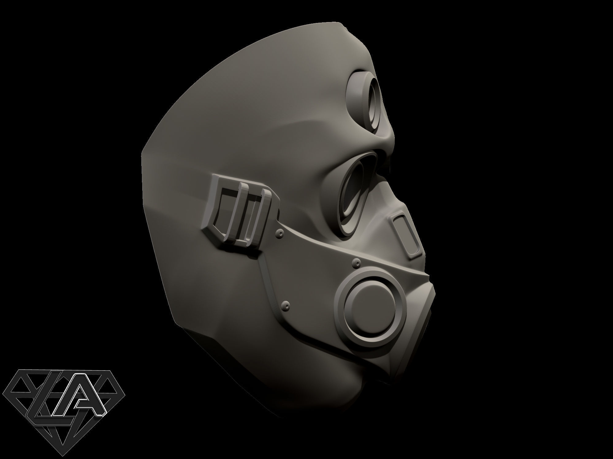 TitanFall 2 Pilot Sci fi mask 3D print model_7