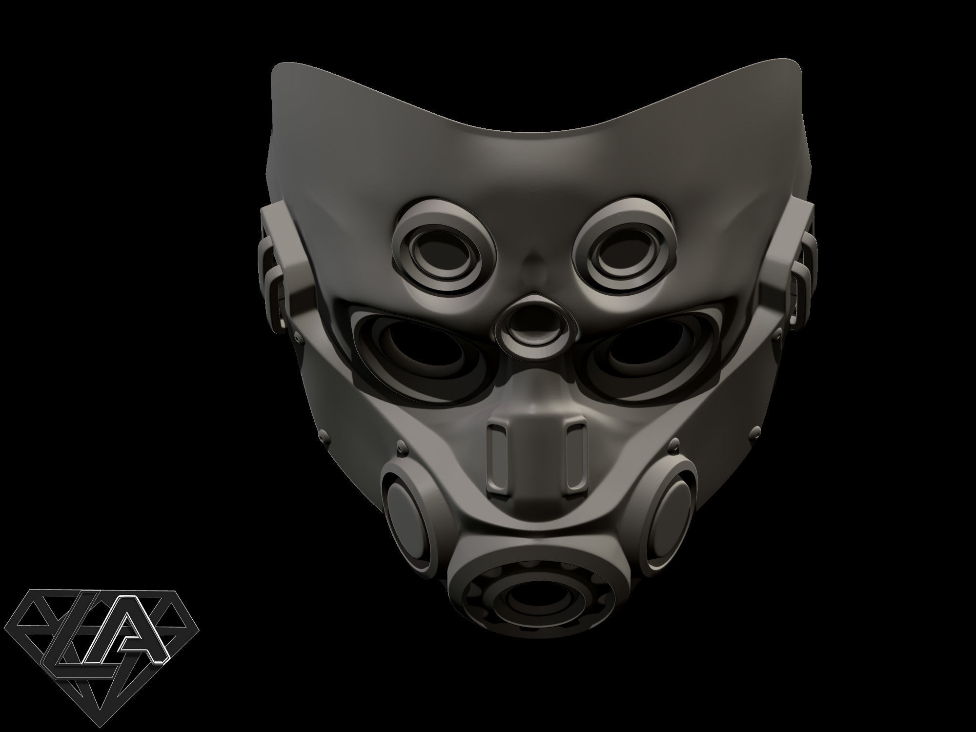 TitanFall 2 Pilot Sci fi mask 3D print model_11